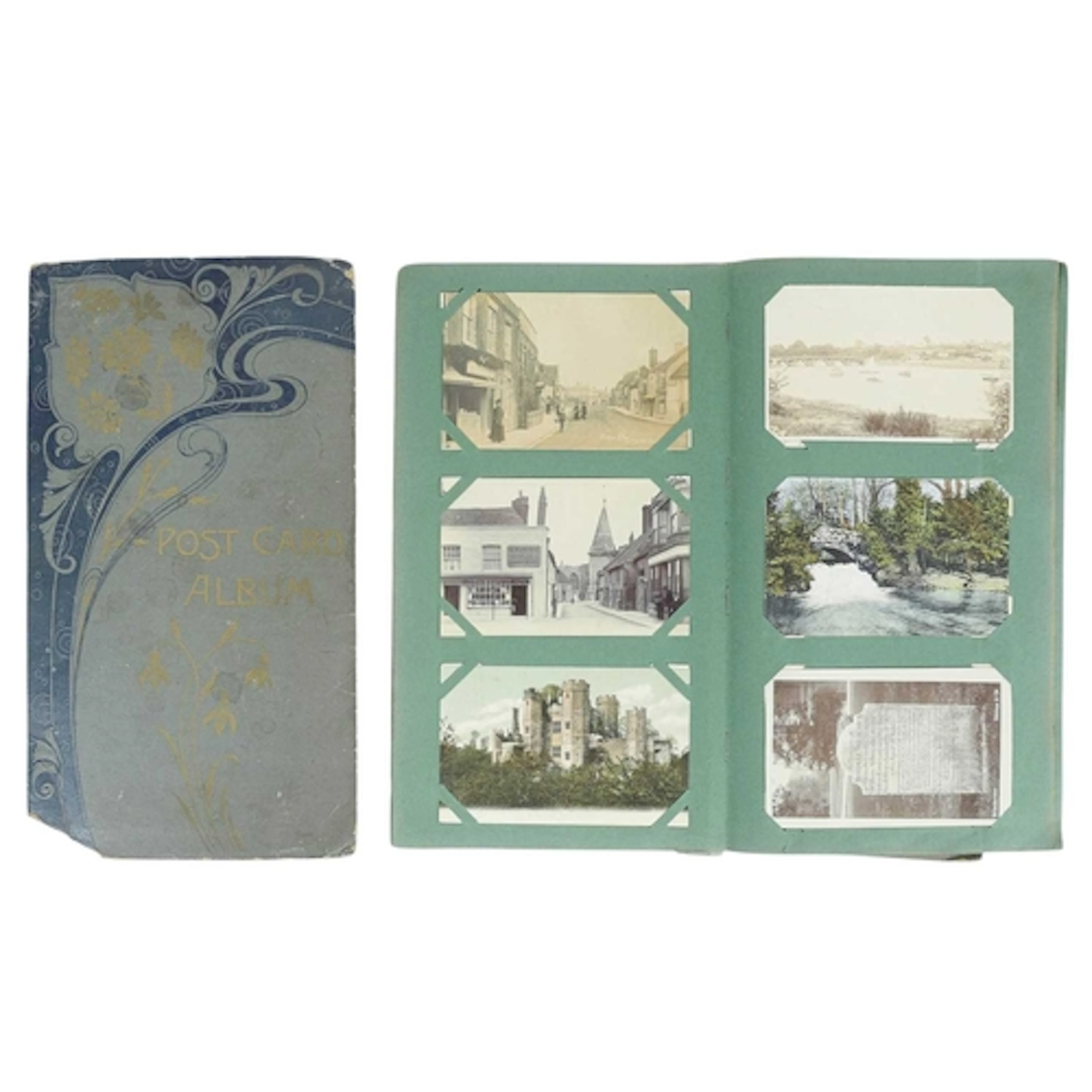 A large postcard album containing miscellaneous topographica...