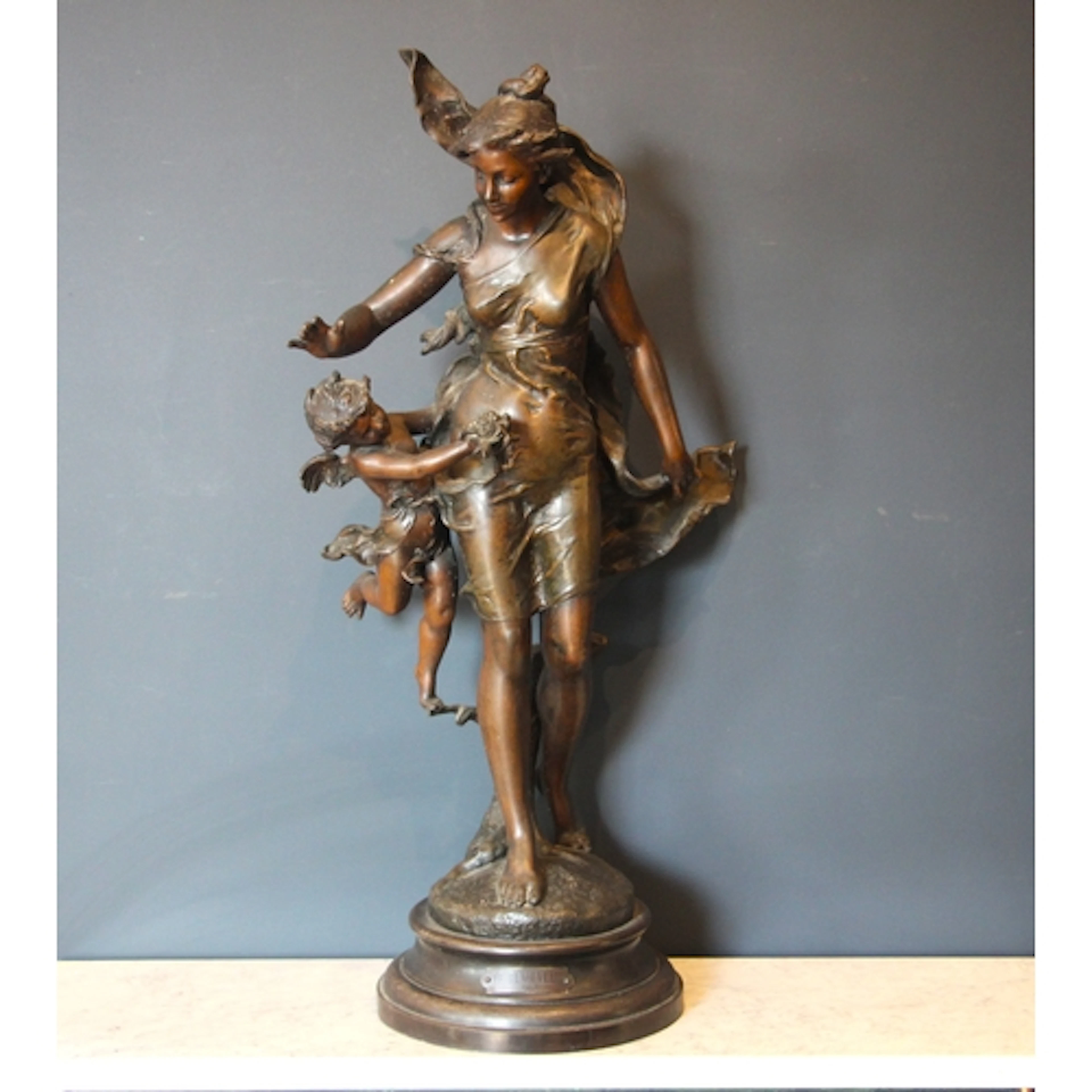 After Ernest Justin Ferrand (French, 1846–1932), a bronze pa...