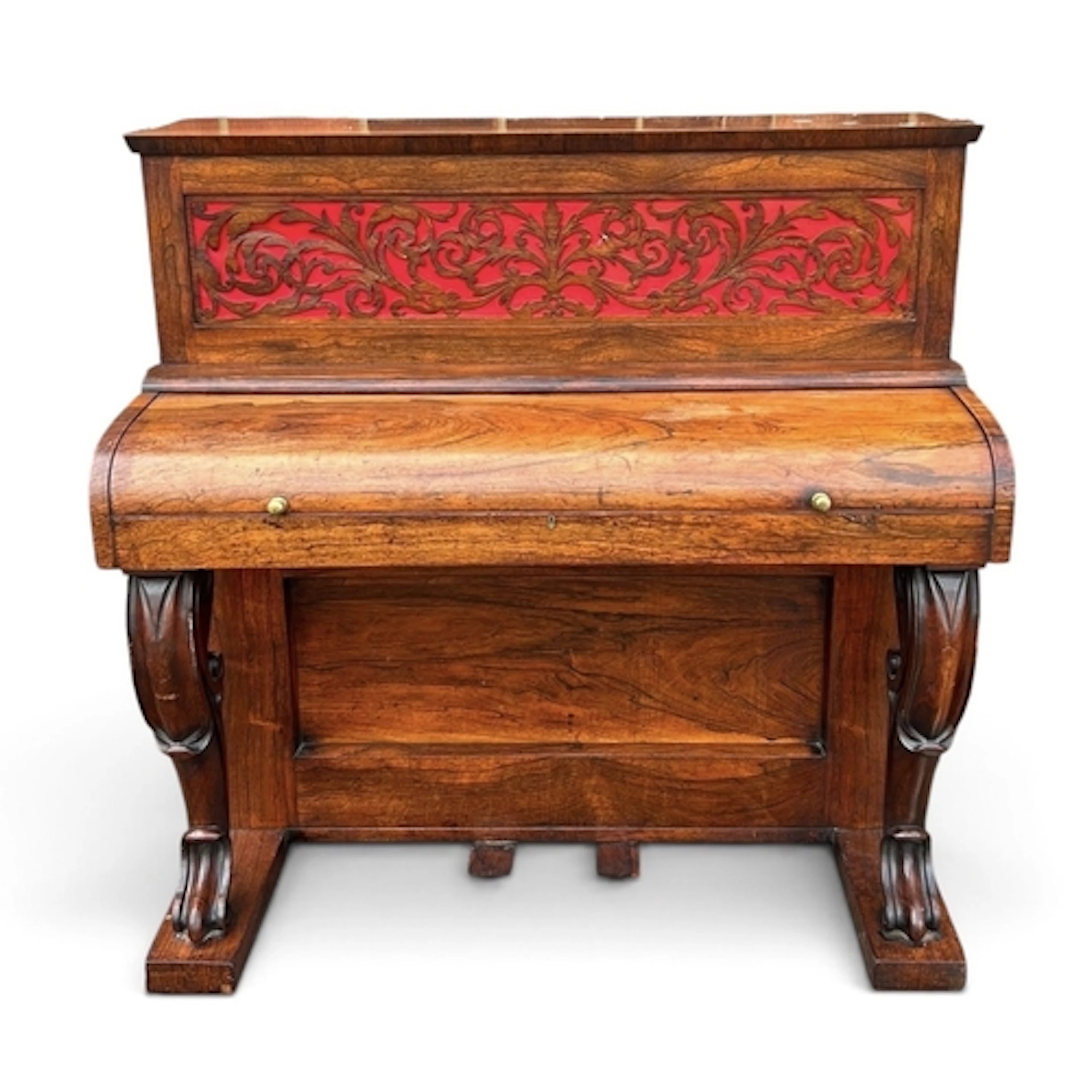 A 19TH C ROBERT WORNUM PICCOLO UPRIGHT PIANO With ebony and ...