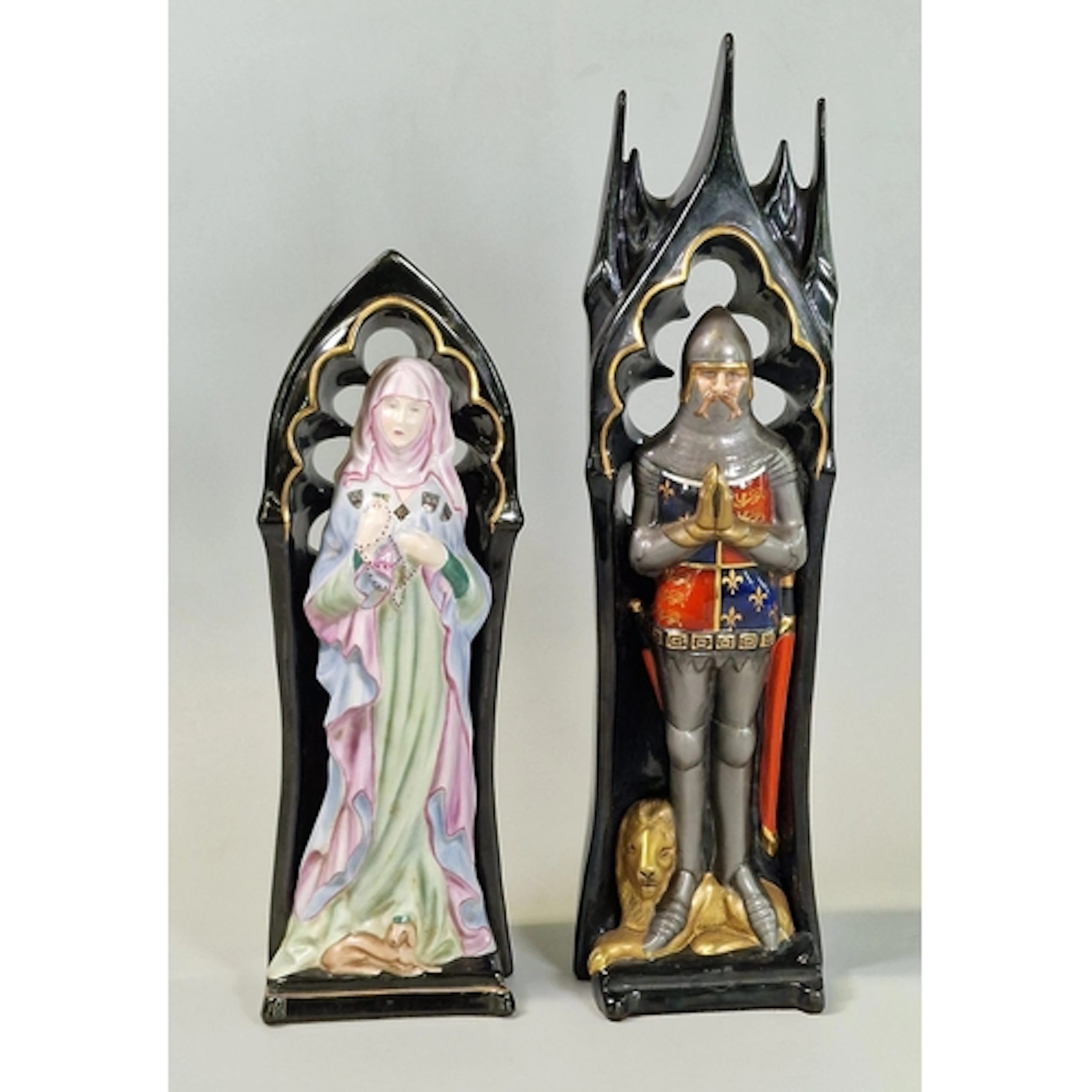 Michael Sutty, A porcelain figurine depicting a knight in ar...
