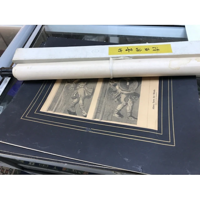 Two Chinese copy art scrolls and Greek prints NO RESERVE