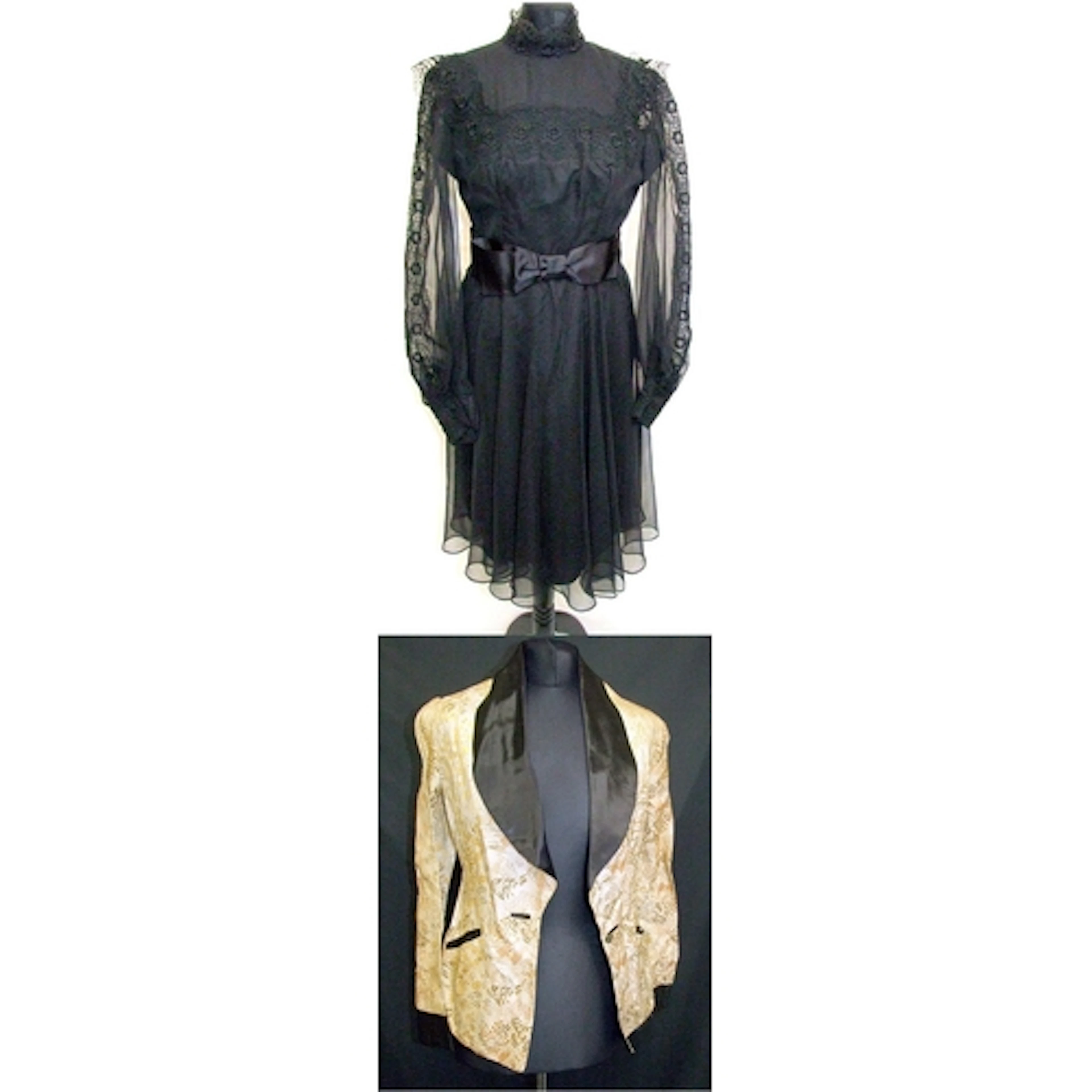 Ladies Vintage Susan Small Black Cocktail Dress labelled siz...