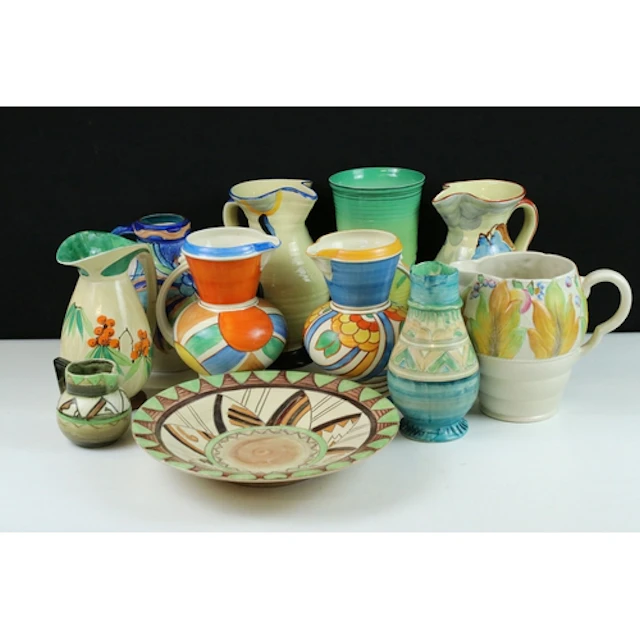 Clarice Cliff for Newport Pottery 'Celtic Leaf and Berry' pa...