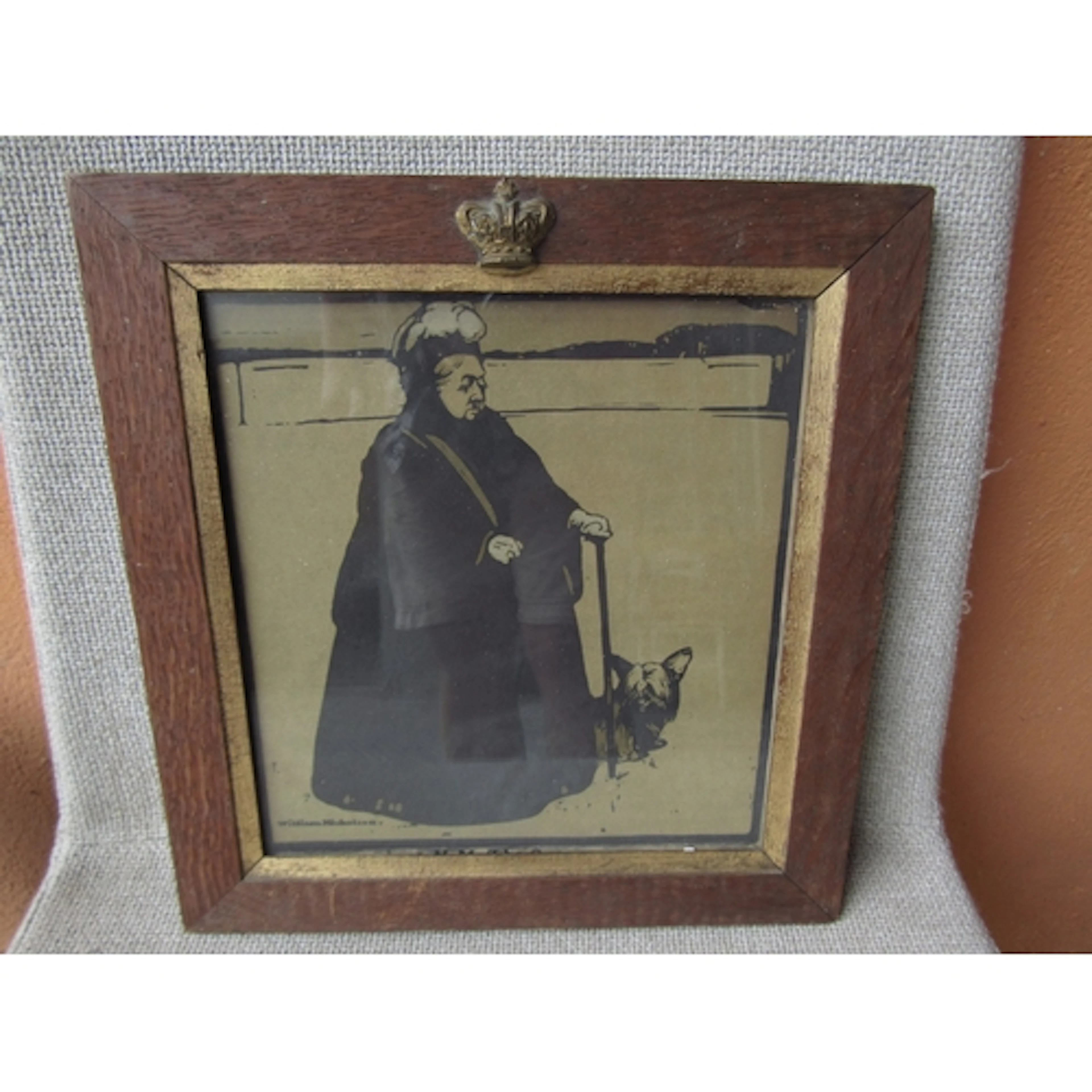 William Nicholson Antique Lithograph Queen Victoria with Ter...