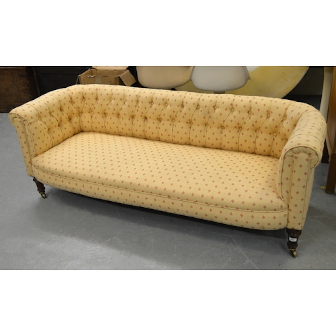 Good quality Victorian button upholstered sofa, on rosewood ...