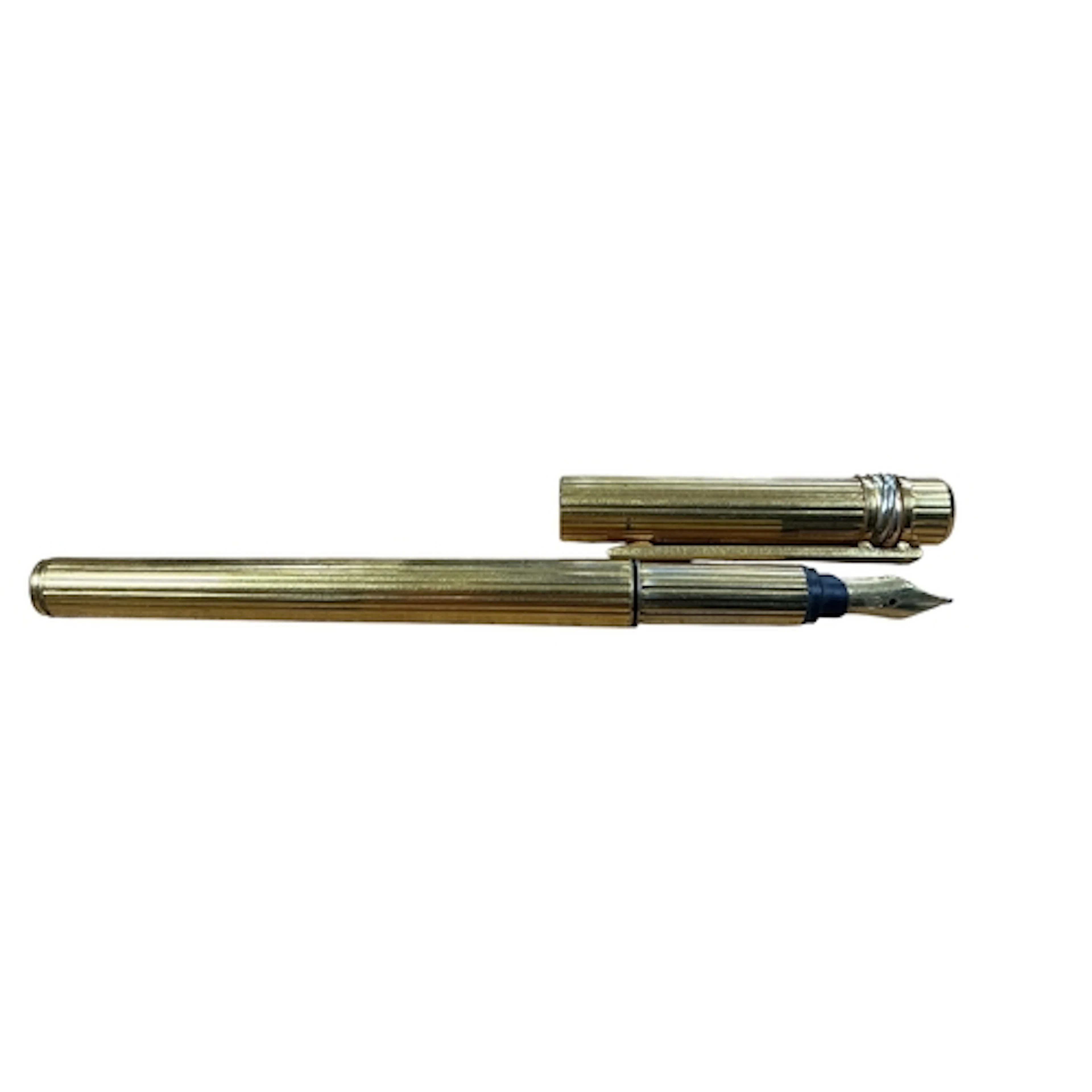 Must de Cartier Trinity gold plated fountain pen 18k nib...