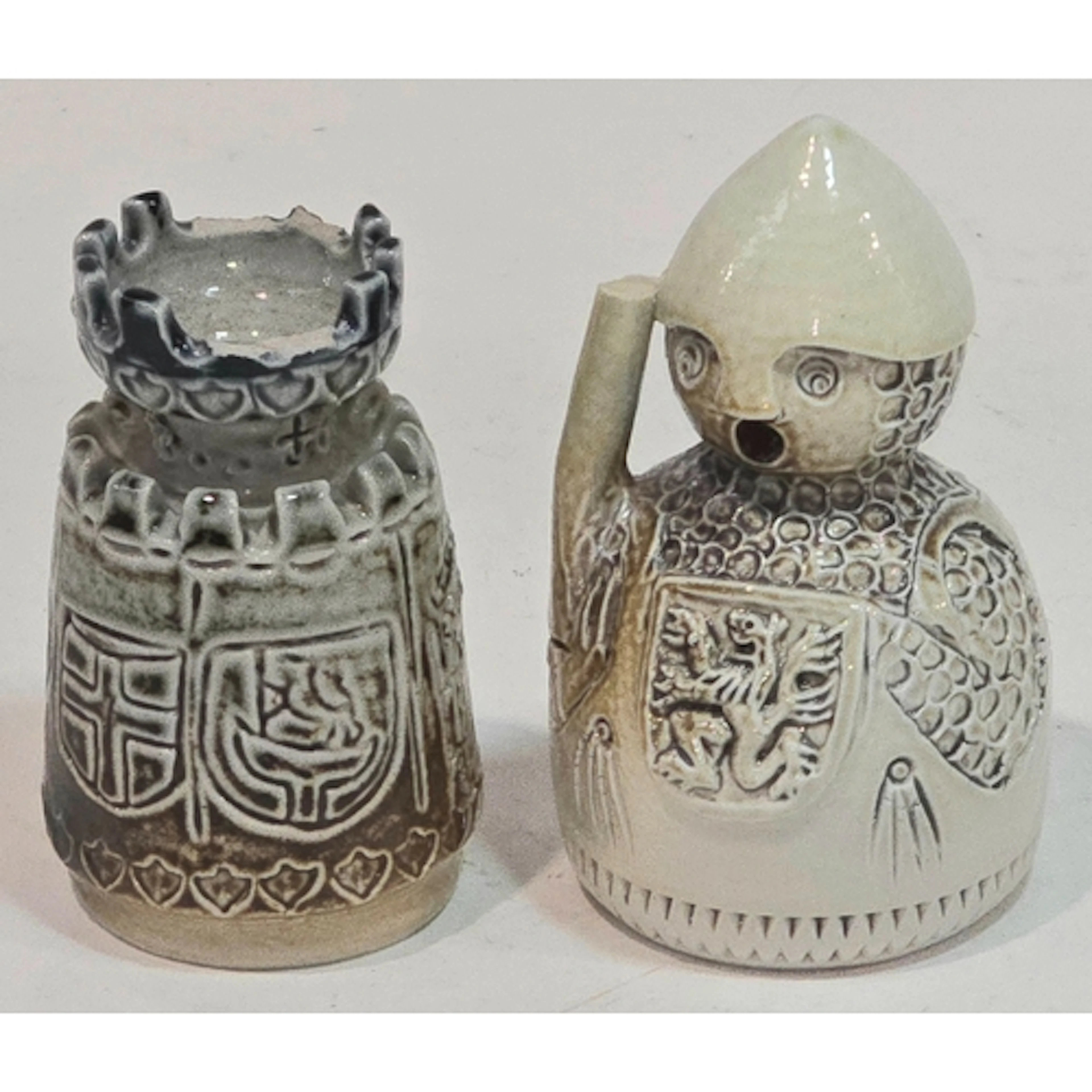 Poole Pottery interest Guy Sydenham castle chess piece toget...