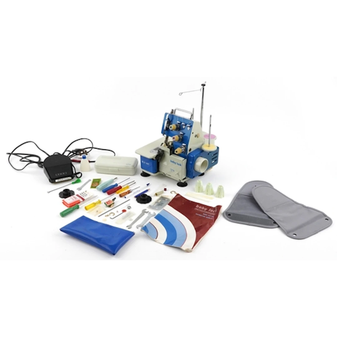 Vintage Baby Lock enamelled overlocker sewing machine.