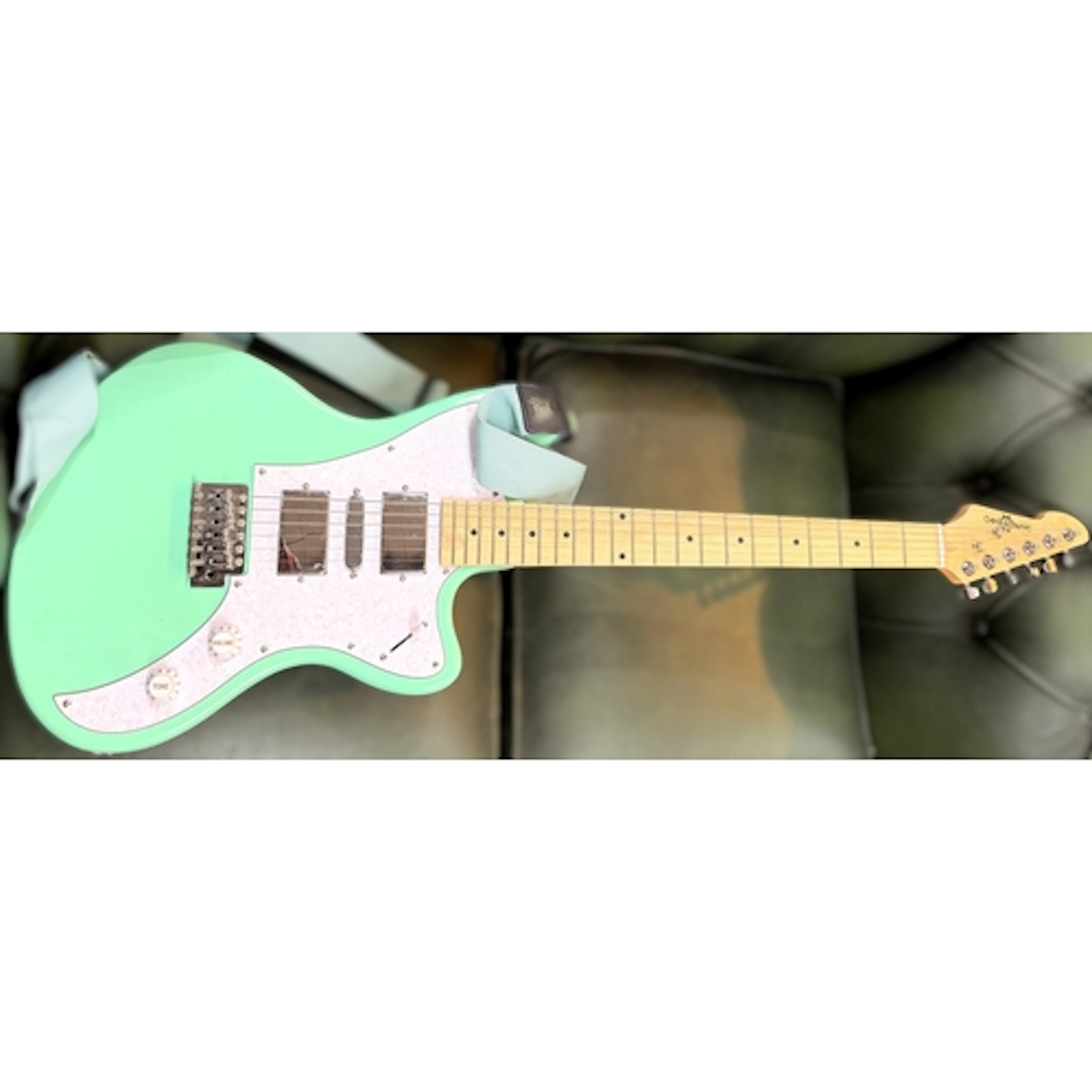 Gear4music Seattle electric guitar in seafoam green finish, ...