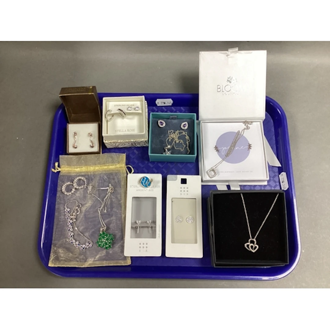 A Collection of "925" and Other Jewellery, including an open...
