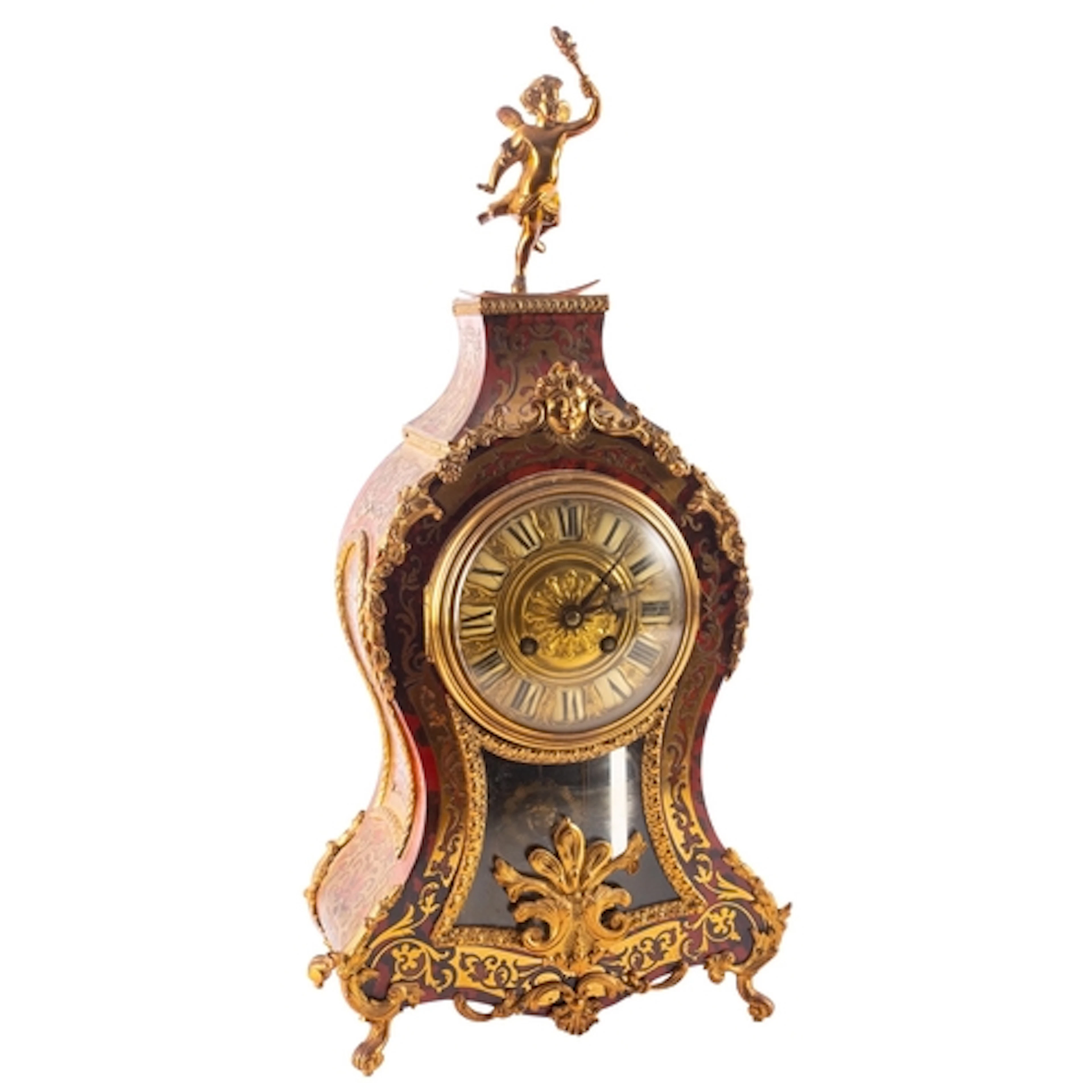 Samuel Marti, Paris, a French Boulle cased mantel clock the ...