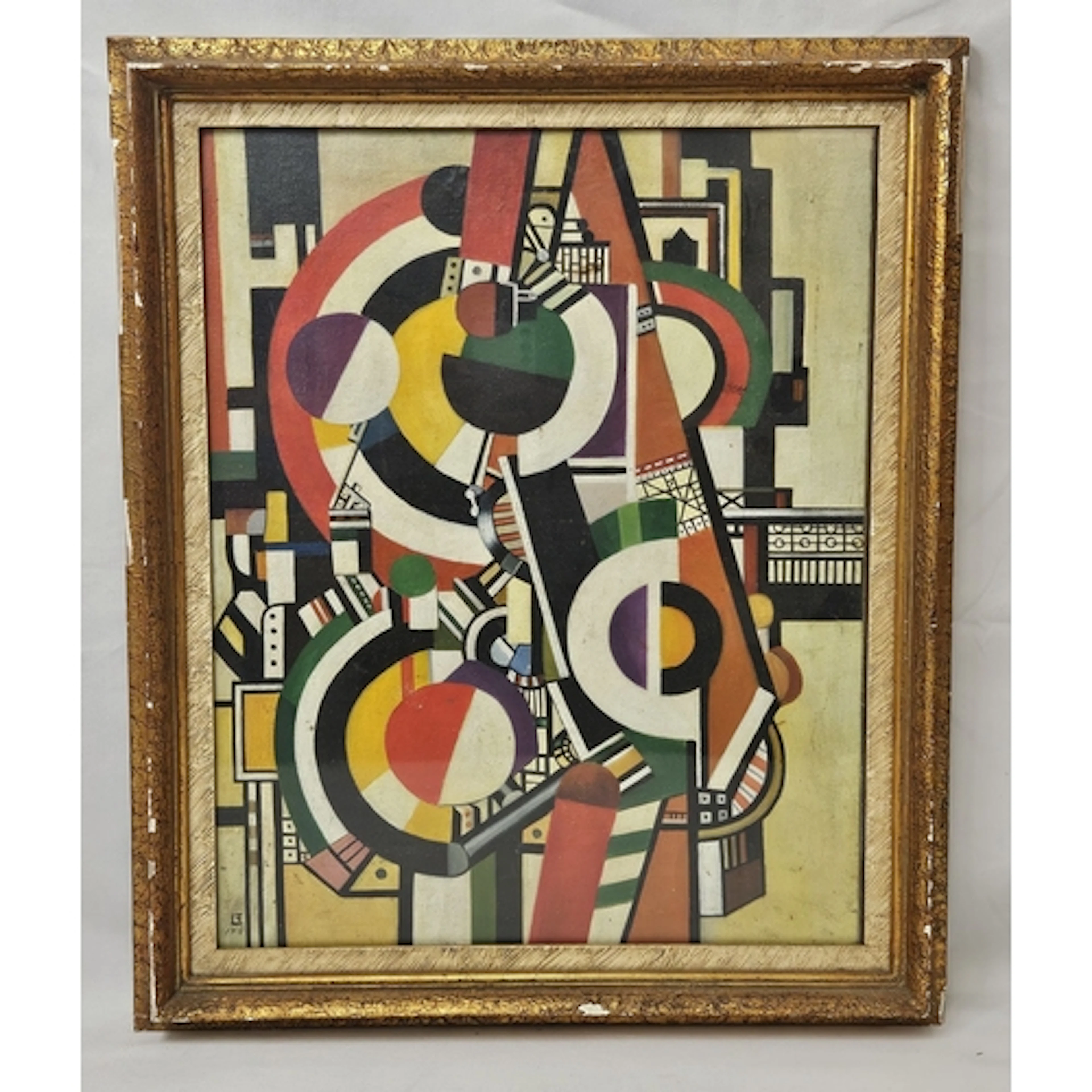 F/g Oil on Canvas Board, abstract composition dated 1937 wit...