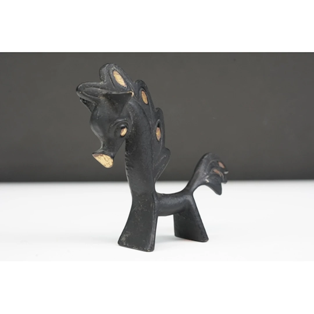 In the manner of Walter Bosse, mid-century bronze stylised m...