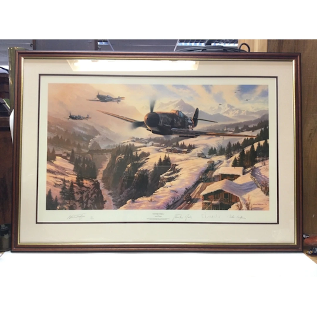 A print signed Winter Patrol by Nicolas Trudgian 77/1250. He...