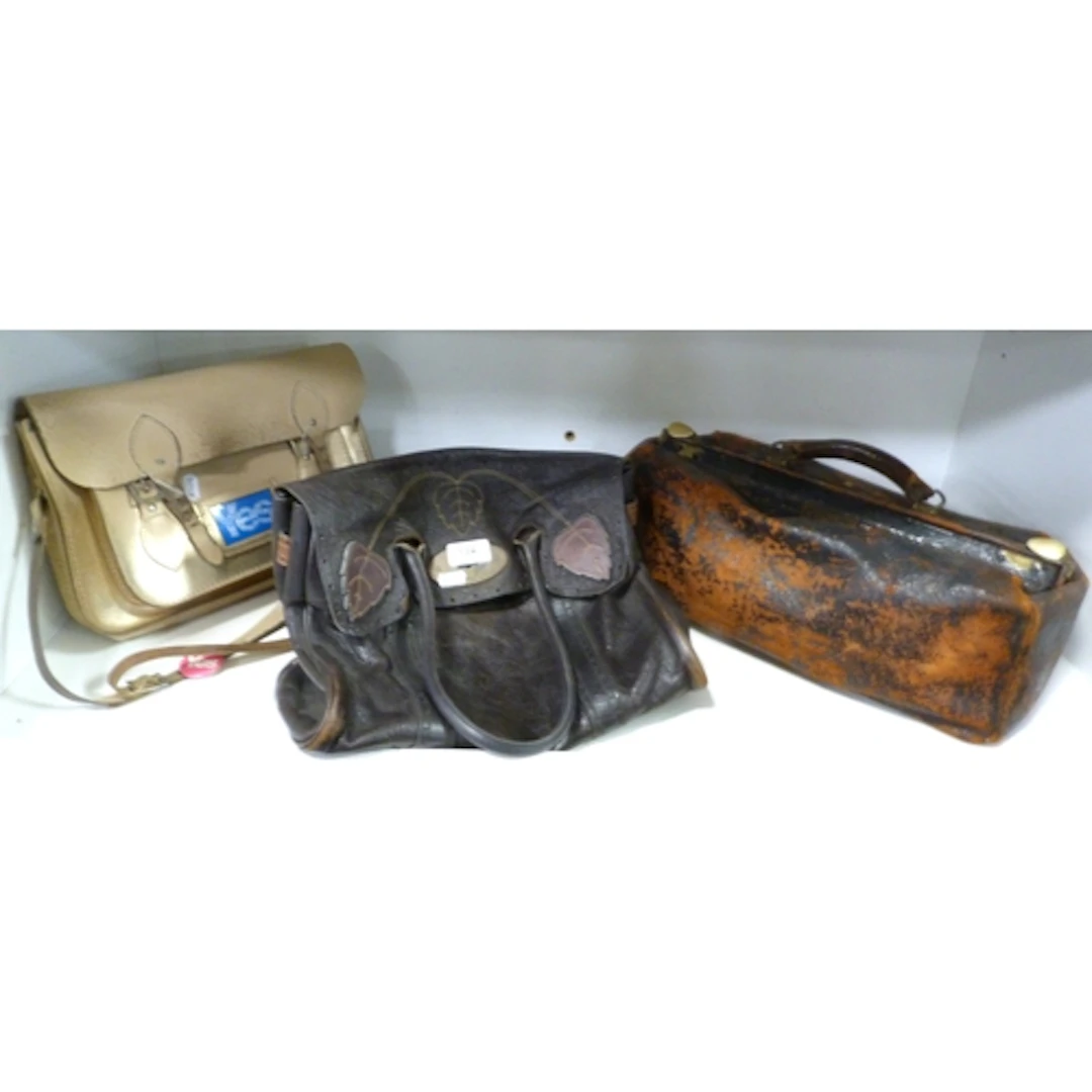 Mulberry hand bag, Cambridge Satchel Co leather bag and Glad...