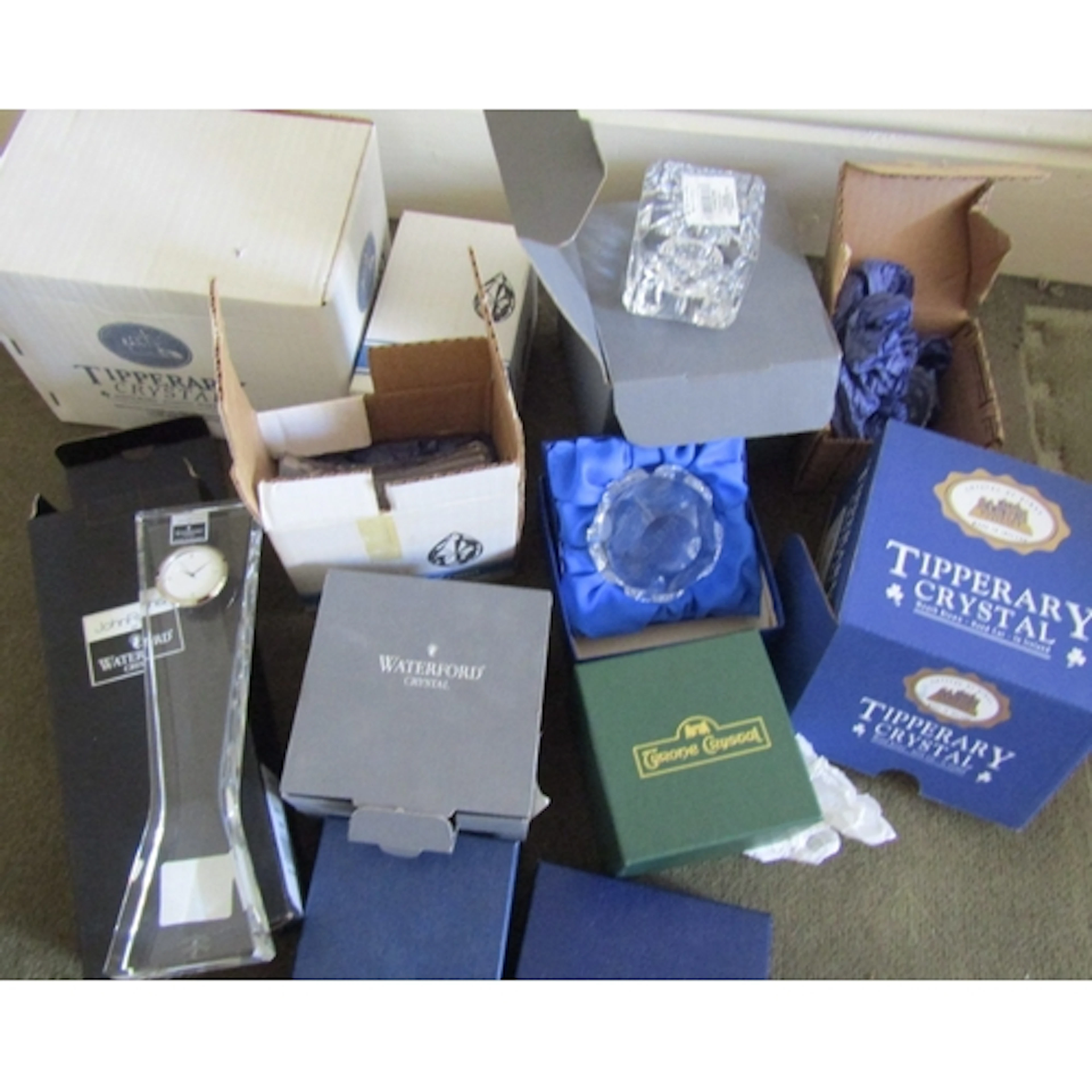 Collection of Various Irish Crystal Including Waterford Exam...