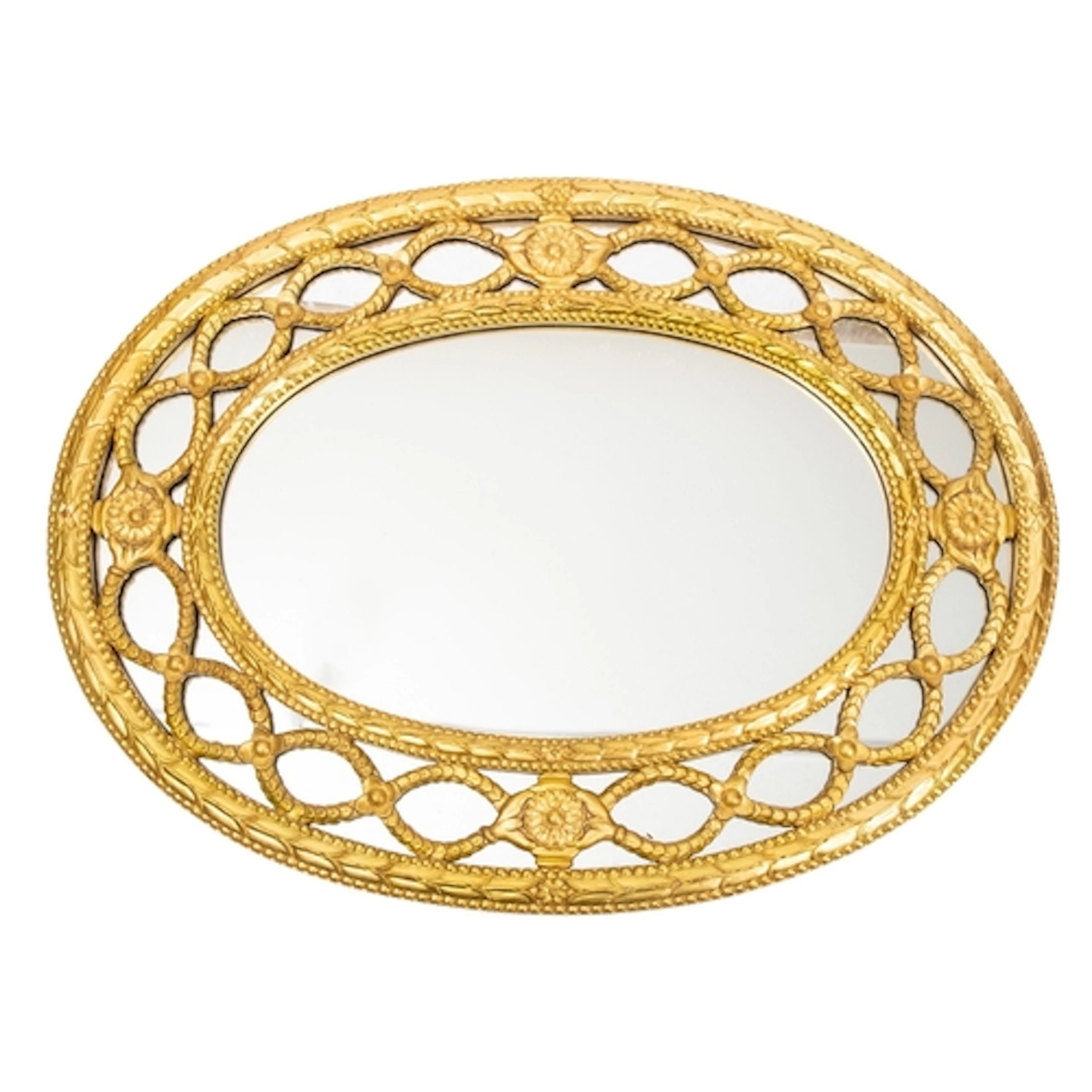 A giltwood framed oval wall mirror in Regency taste, by Brig...