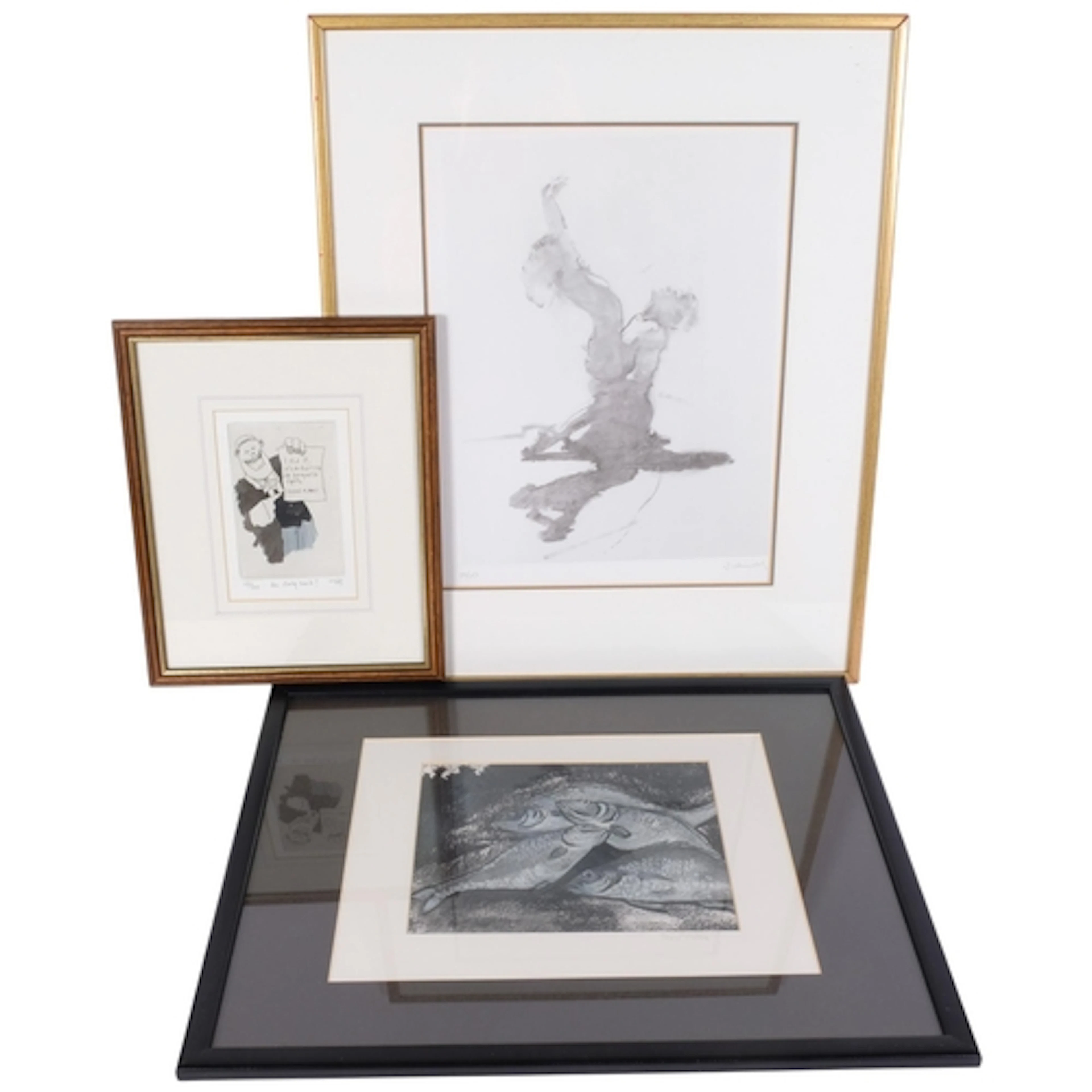 Tim, monochrome lithograph, limited edition, an early lunch,...