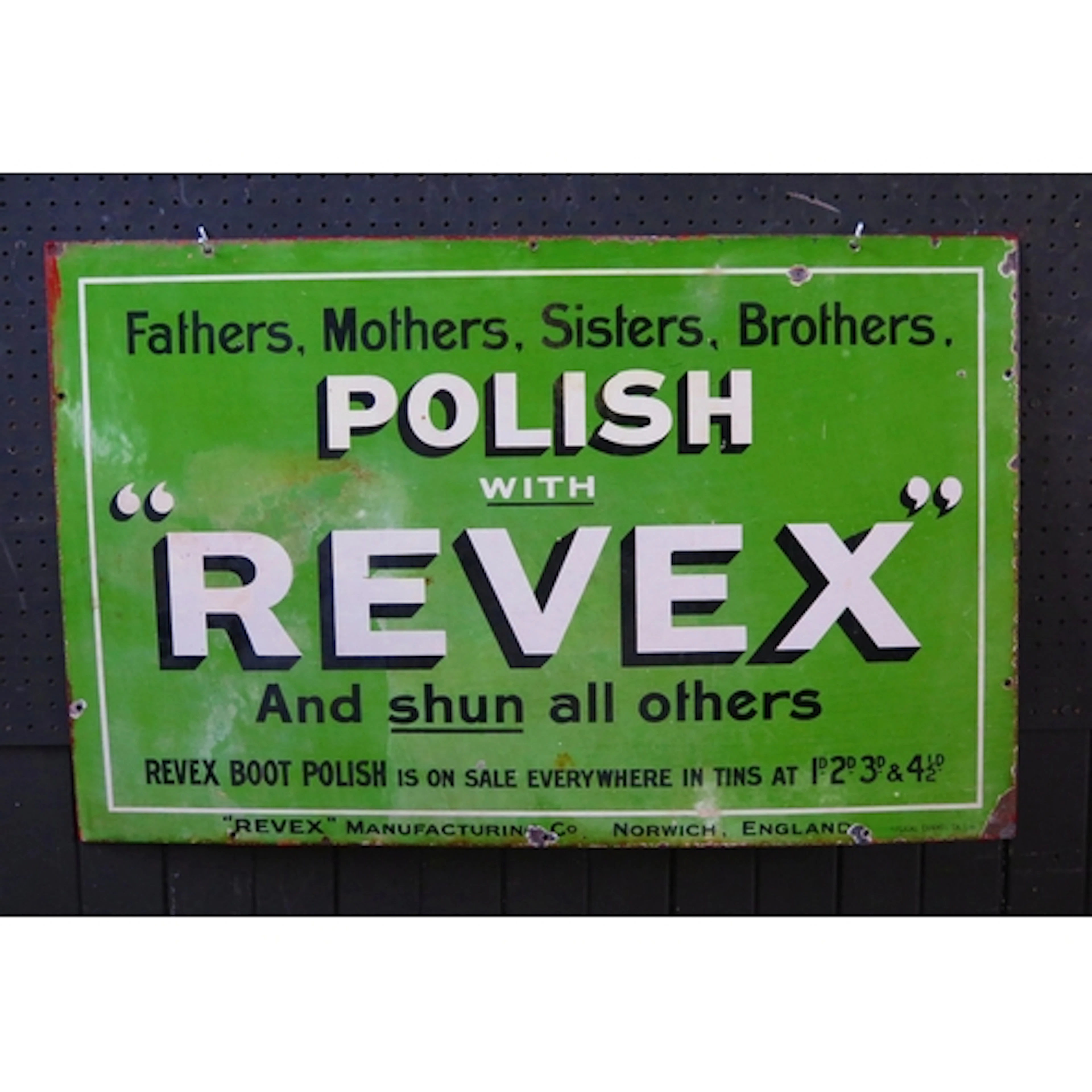 "Polish With Revex And Shun All Others" - an enamel advertis...