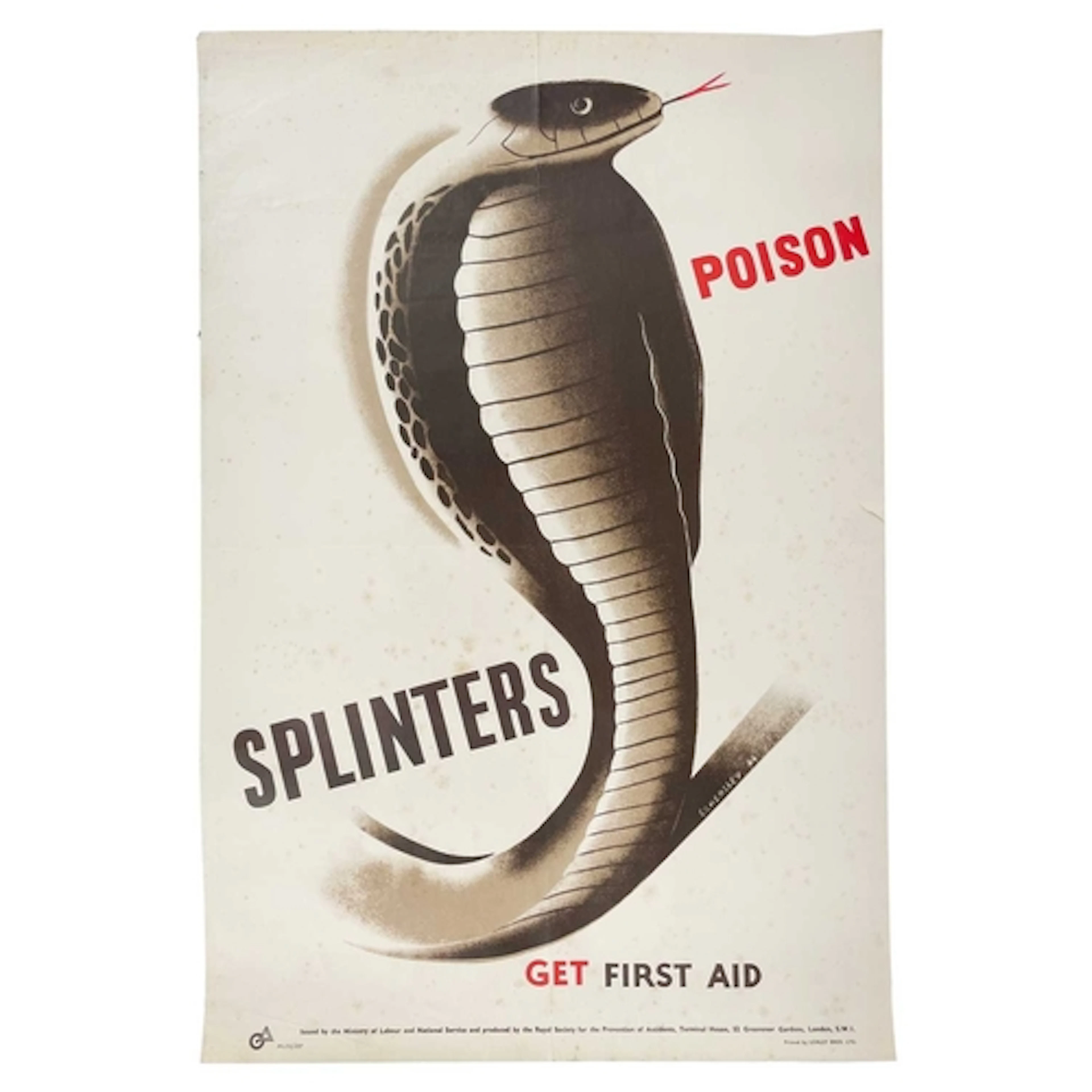 Tom ECKERSLEY (1914-1997) Poison Splinters - Get First Aid L...