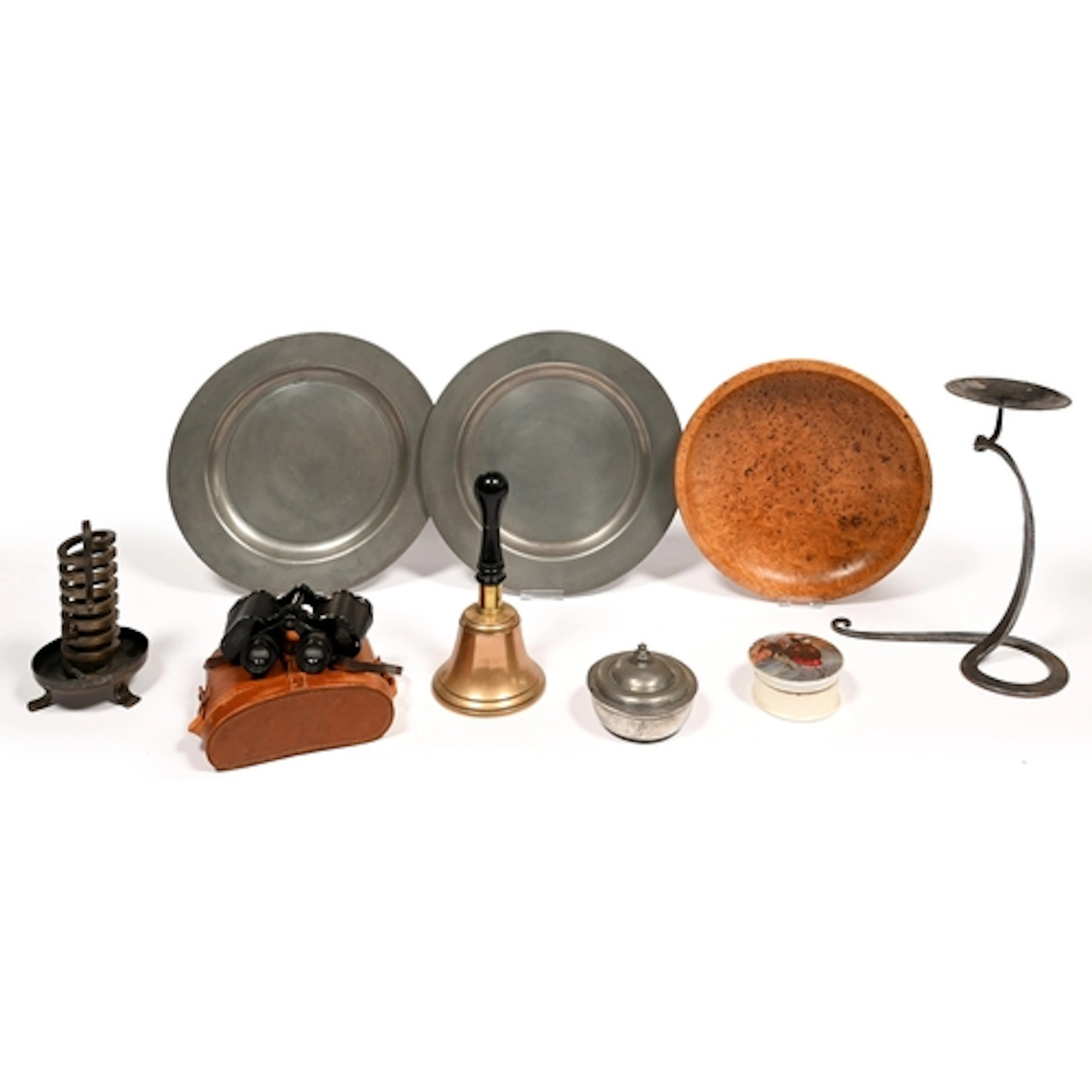 Miscellaneous bygones, Victorian and later, to include pair ...