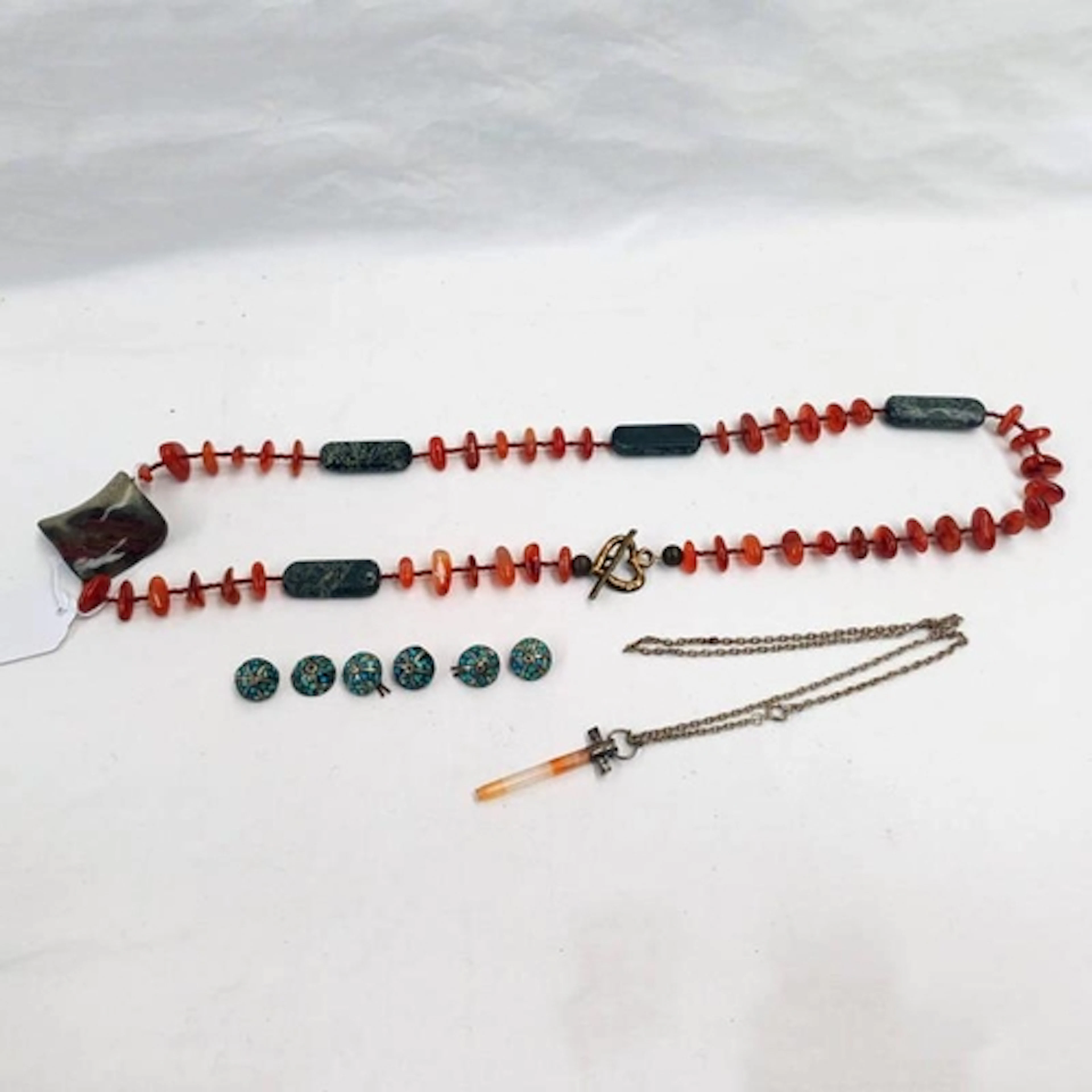 JASPER & CORNELIAN NECKLACES, MELISSA CAMMERY NECKLACE WITH ...
