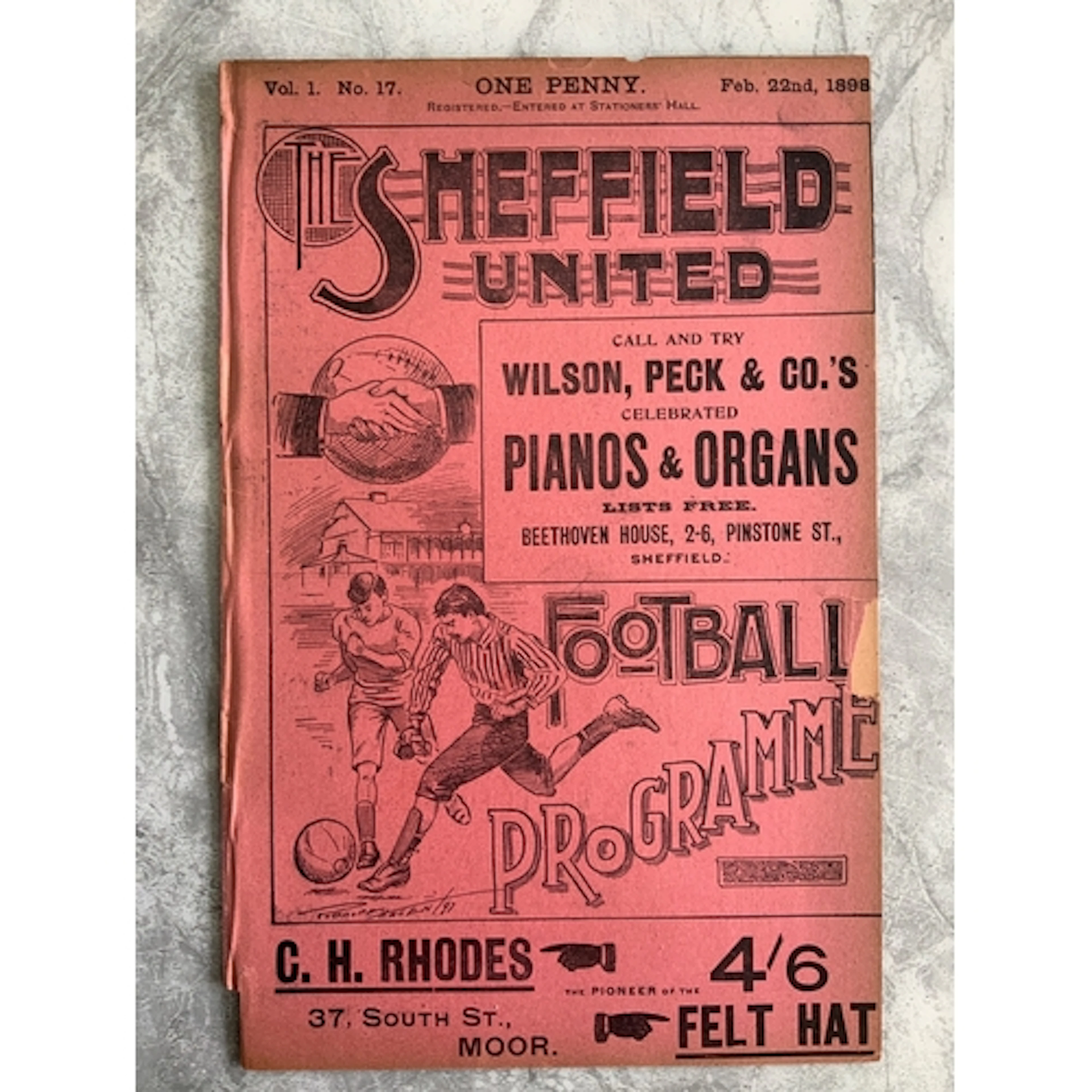 1897 - 1898 Sheffield United (Champions) v Everton Football ...