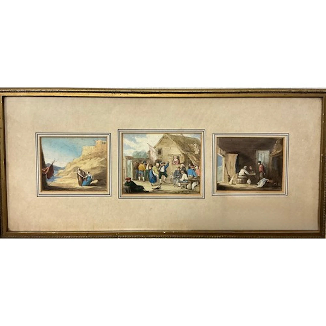 Manner of Thomas Sully A Triptych of watercolour sketches, f...