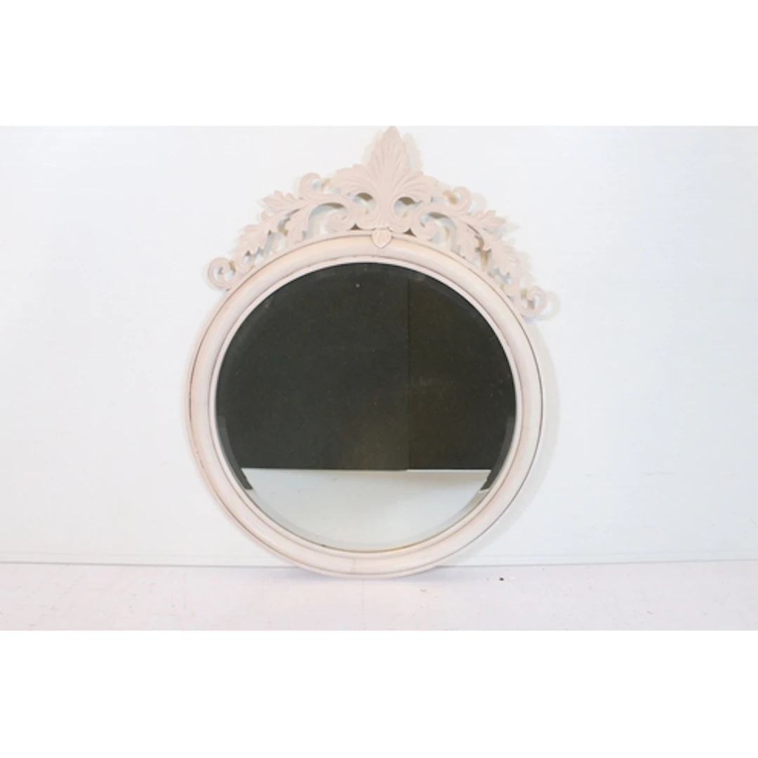 Contemporary painted metal framed wall mirror, having bevell...