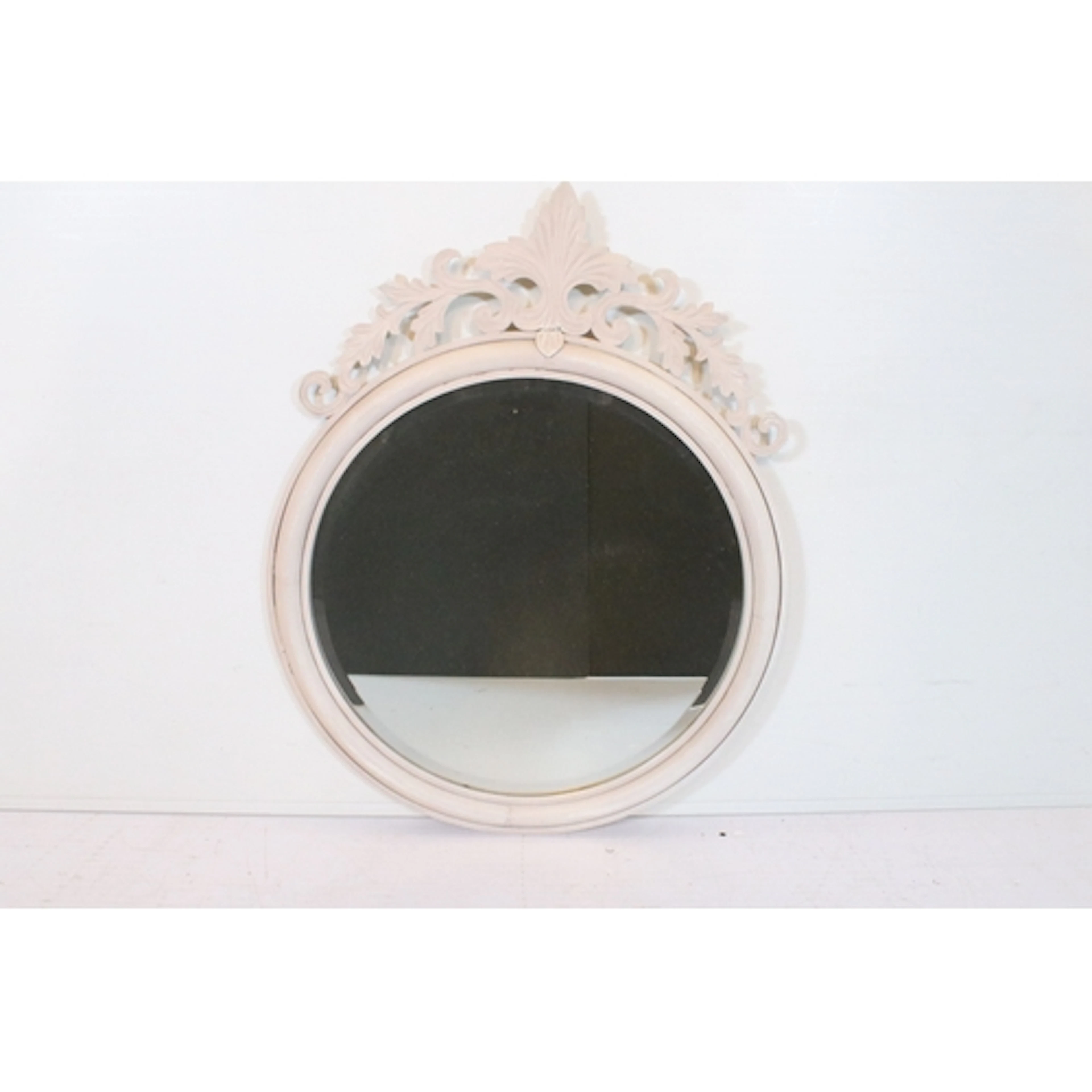Contemporary painted metal framed wall mirror, having bevell...