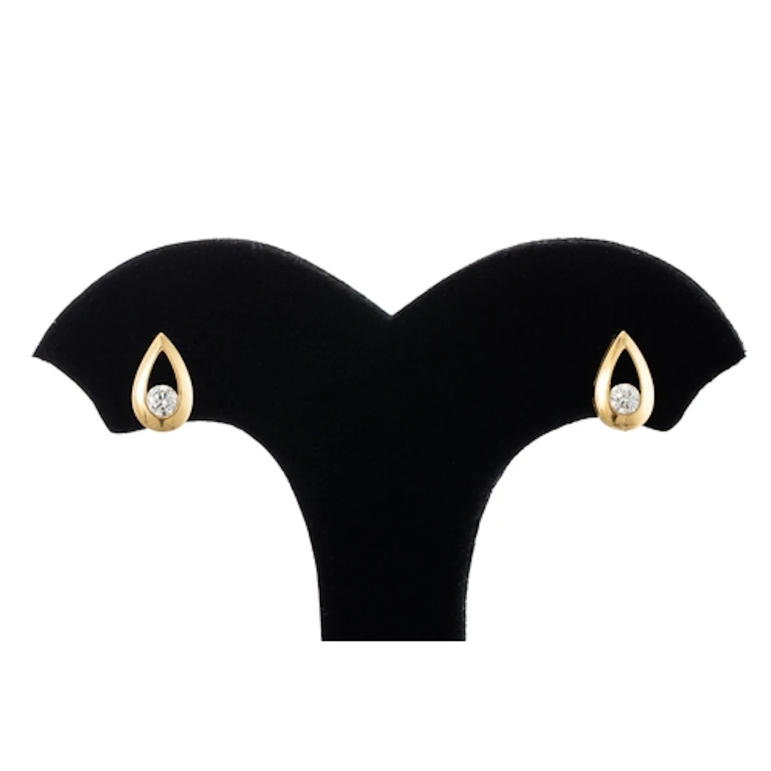 A PAIR OF DIAMOND EARRINGS, in an 18ct white gold surround. ...
