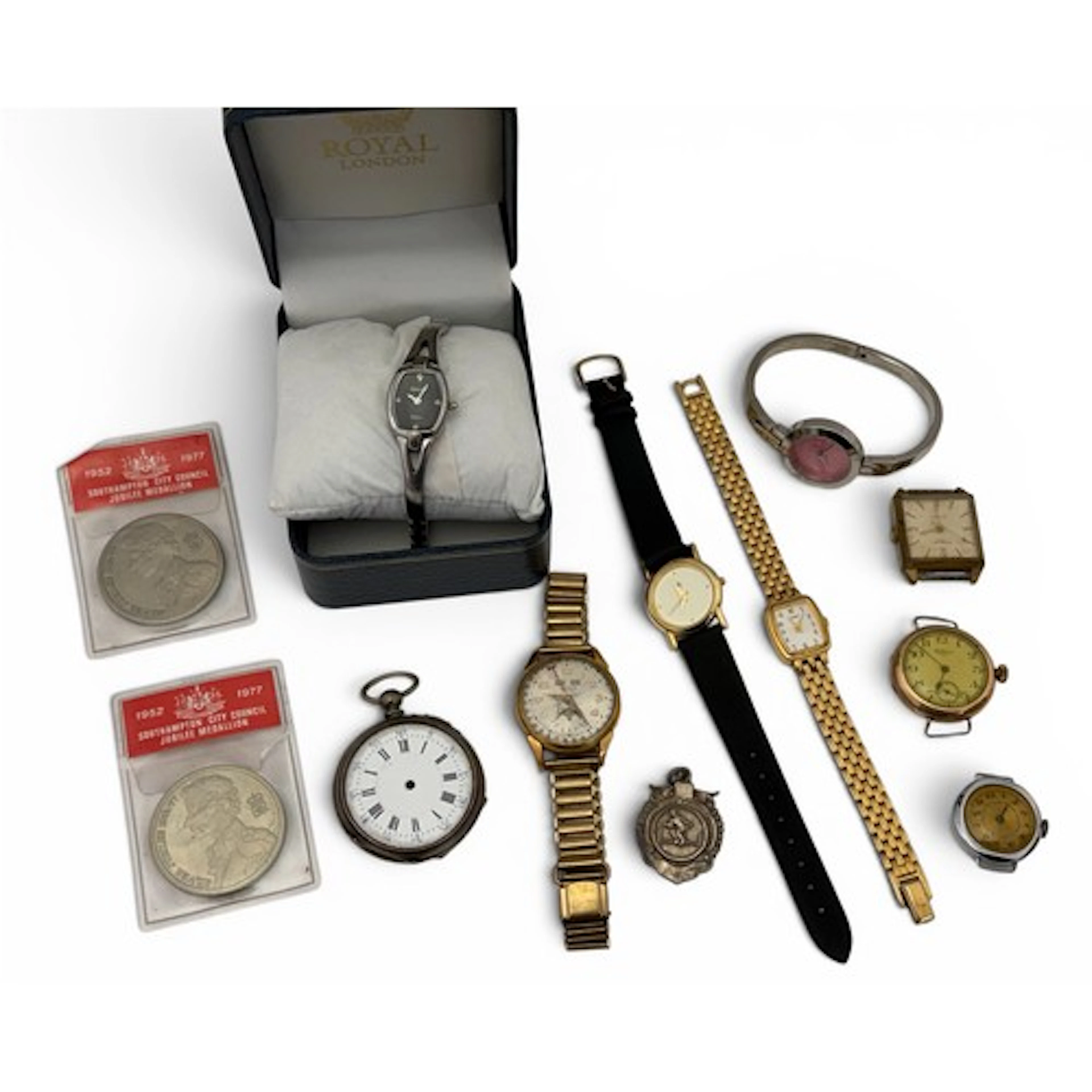 Collection of watches and watch heads to include a gold plat...