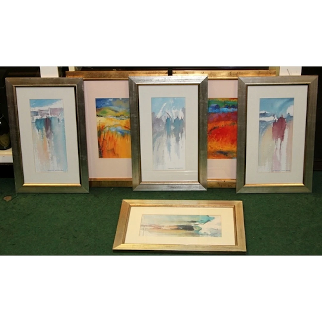 Dennis Orme Shaw (1944-), A set of 4 good quality framed abs...