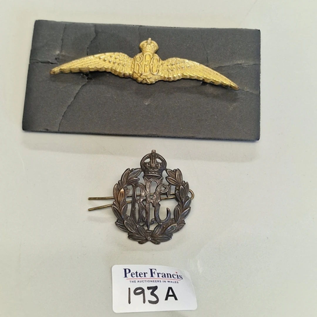 WW1 Royal Flying Corps (RFC) full dress wings, circa 1915, b...