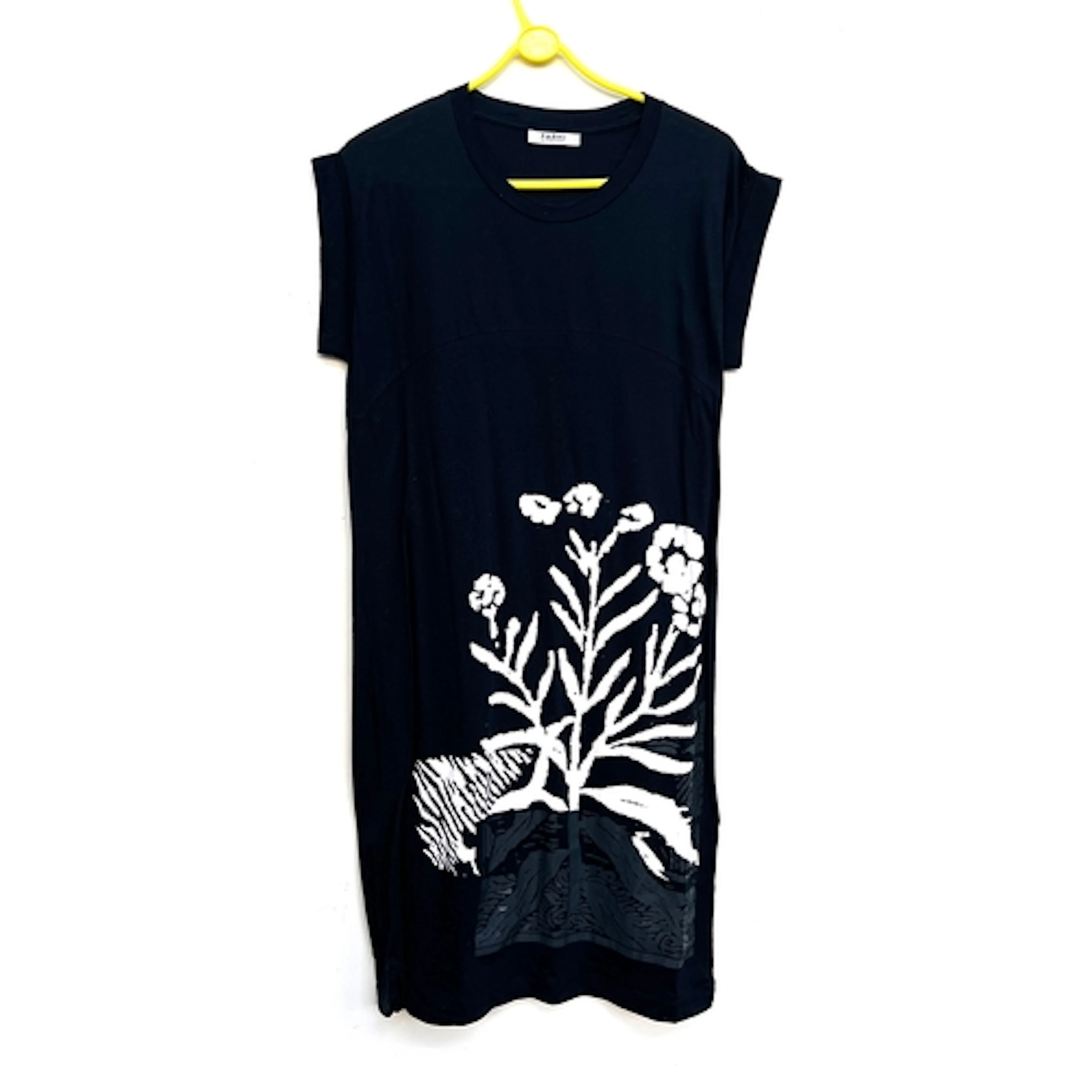 A Nicole Farhi cotton dress with white floral print, size S