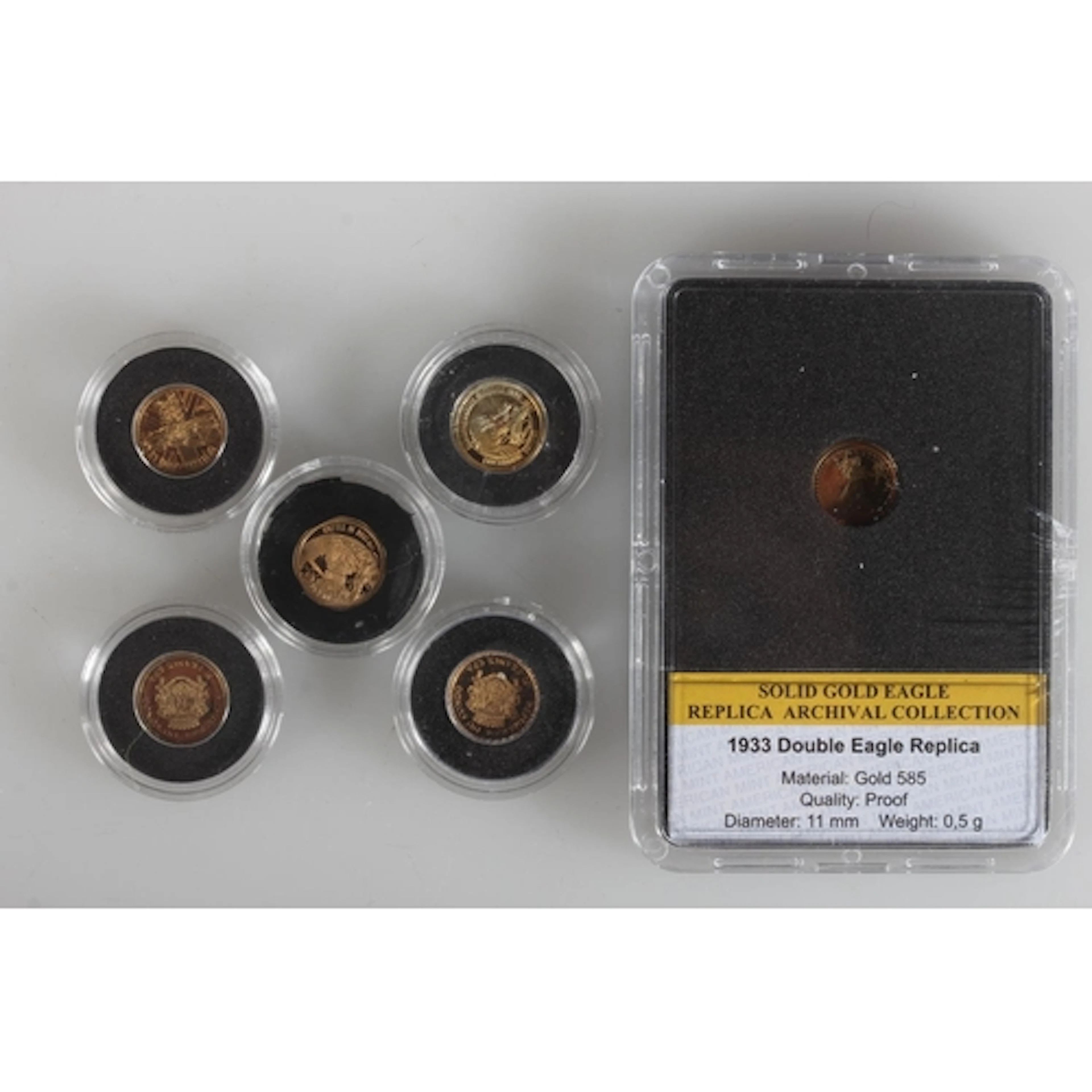 Windsor Mint five miniature gold coins to include two CONGO ...