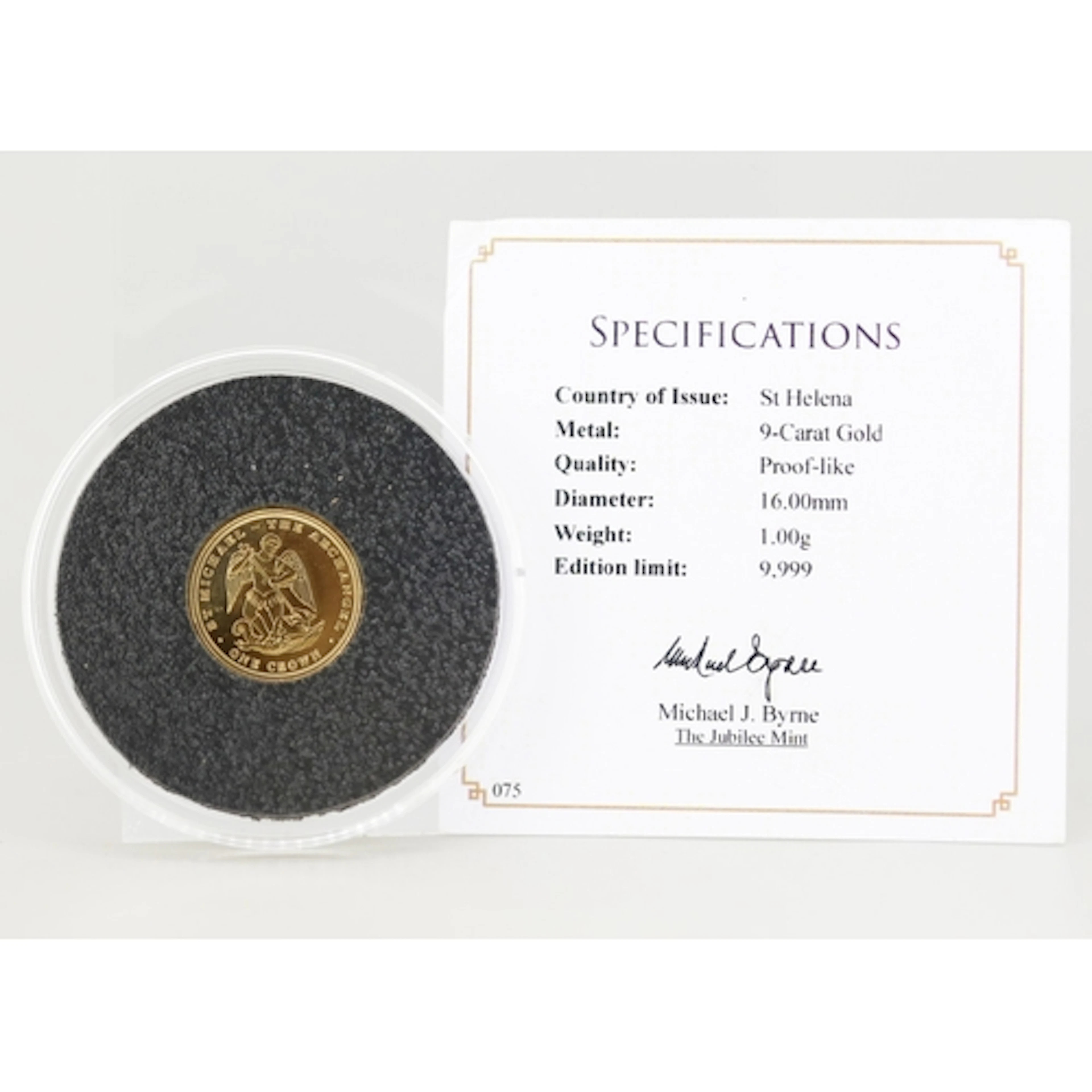 9 Carat Solid Gold, Commemorative One Crown Proof Coin 'The ...