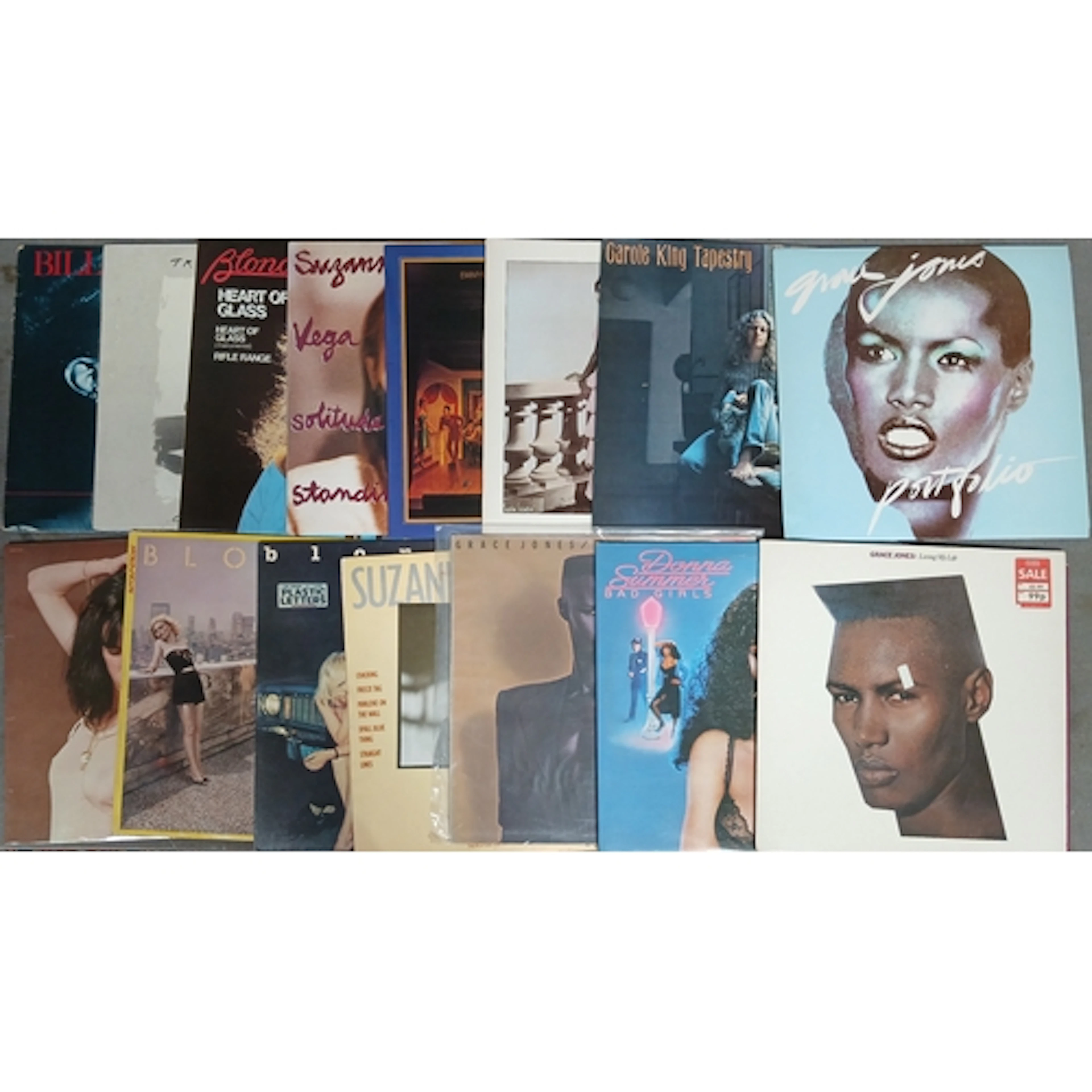 Assorted female artists including Billie Holiday, Grace Jone...