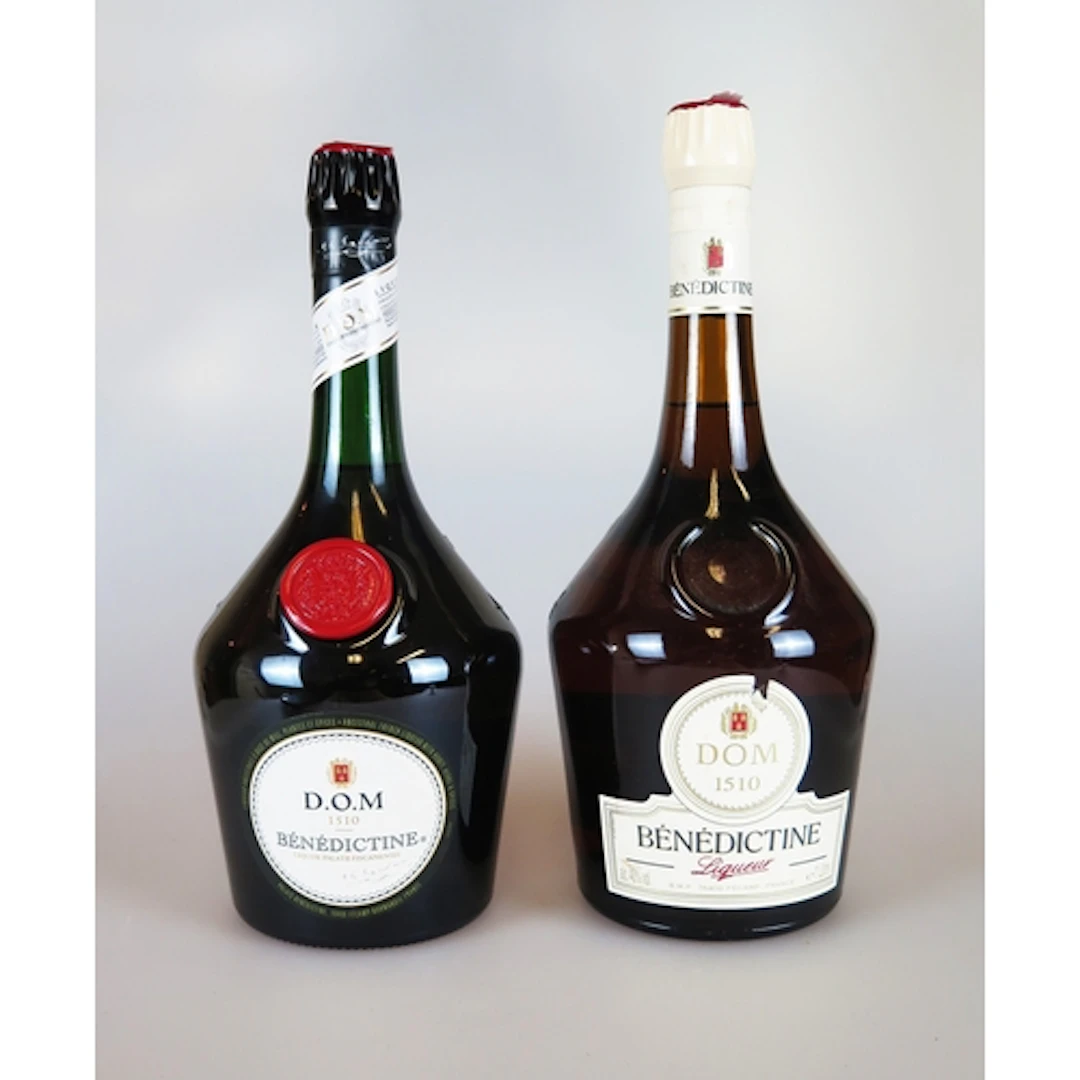 Two 1 Litre bottles of Benedictine French Liqueur. ALCOHOL...