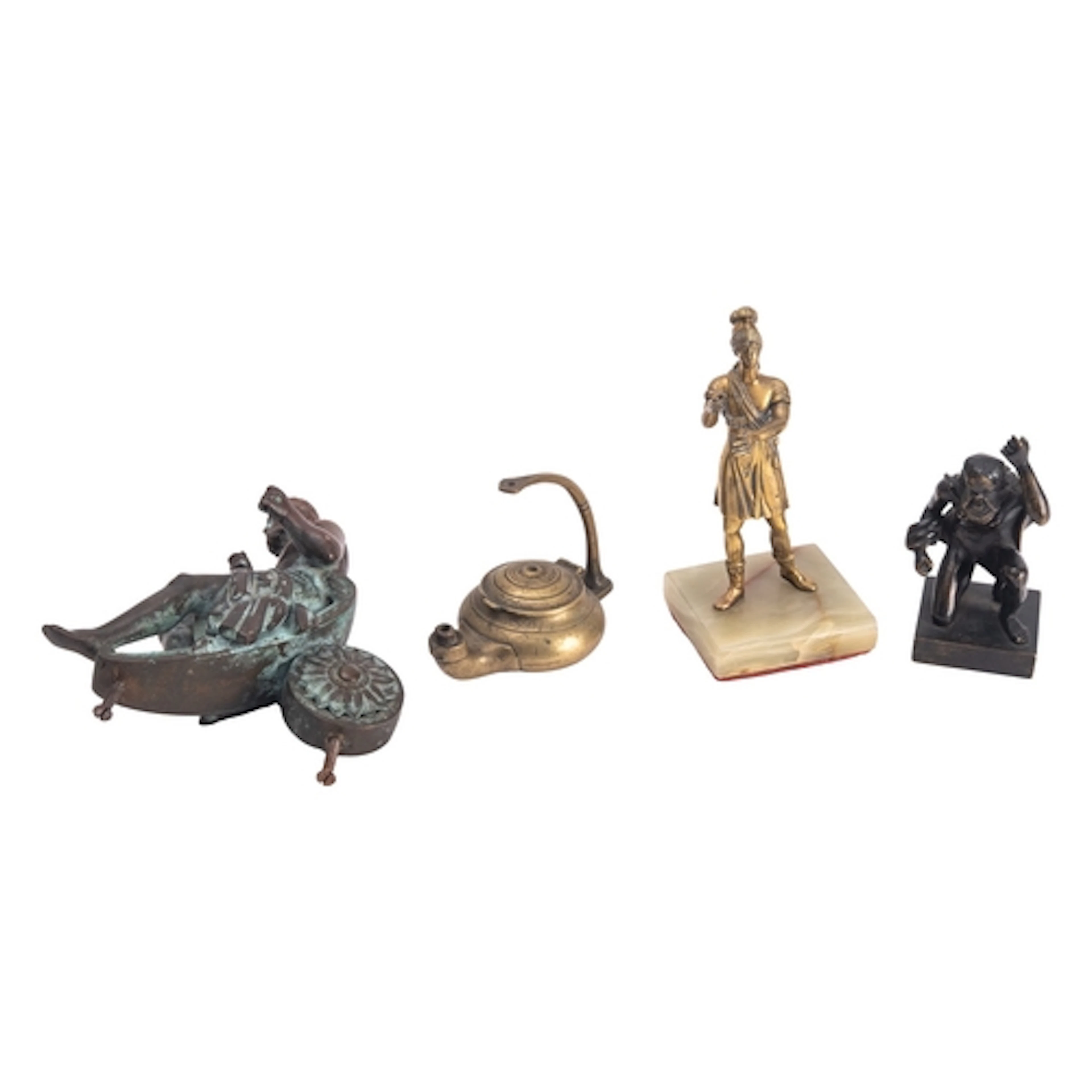 A group of four cast metal models in Classical taste, late 1...