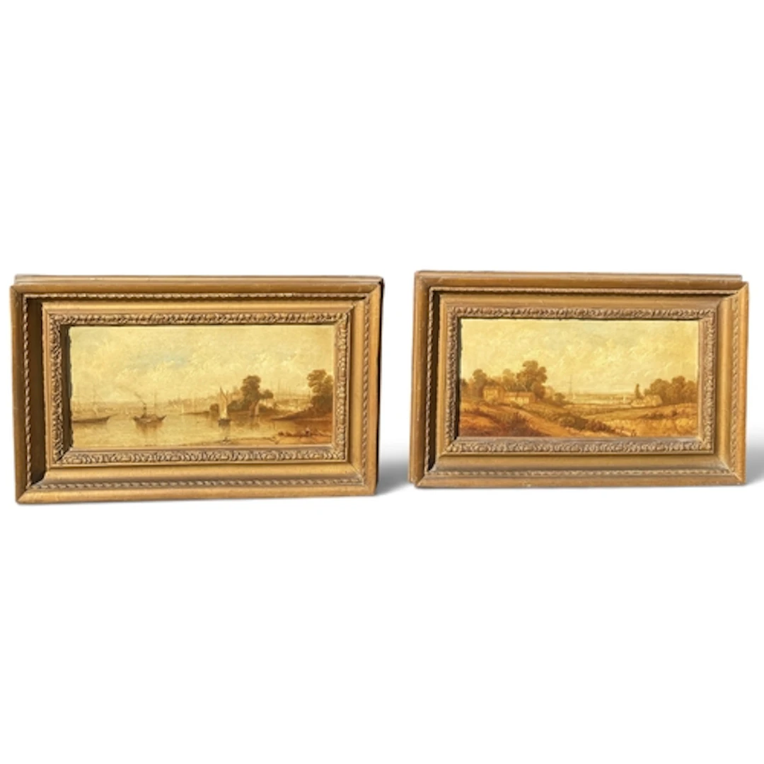 ALFRED VICKERS (1834 - 1919) : A PAIR OF RIVER LANDSCAPES Oi...