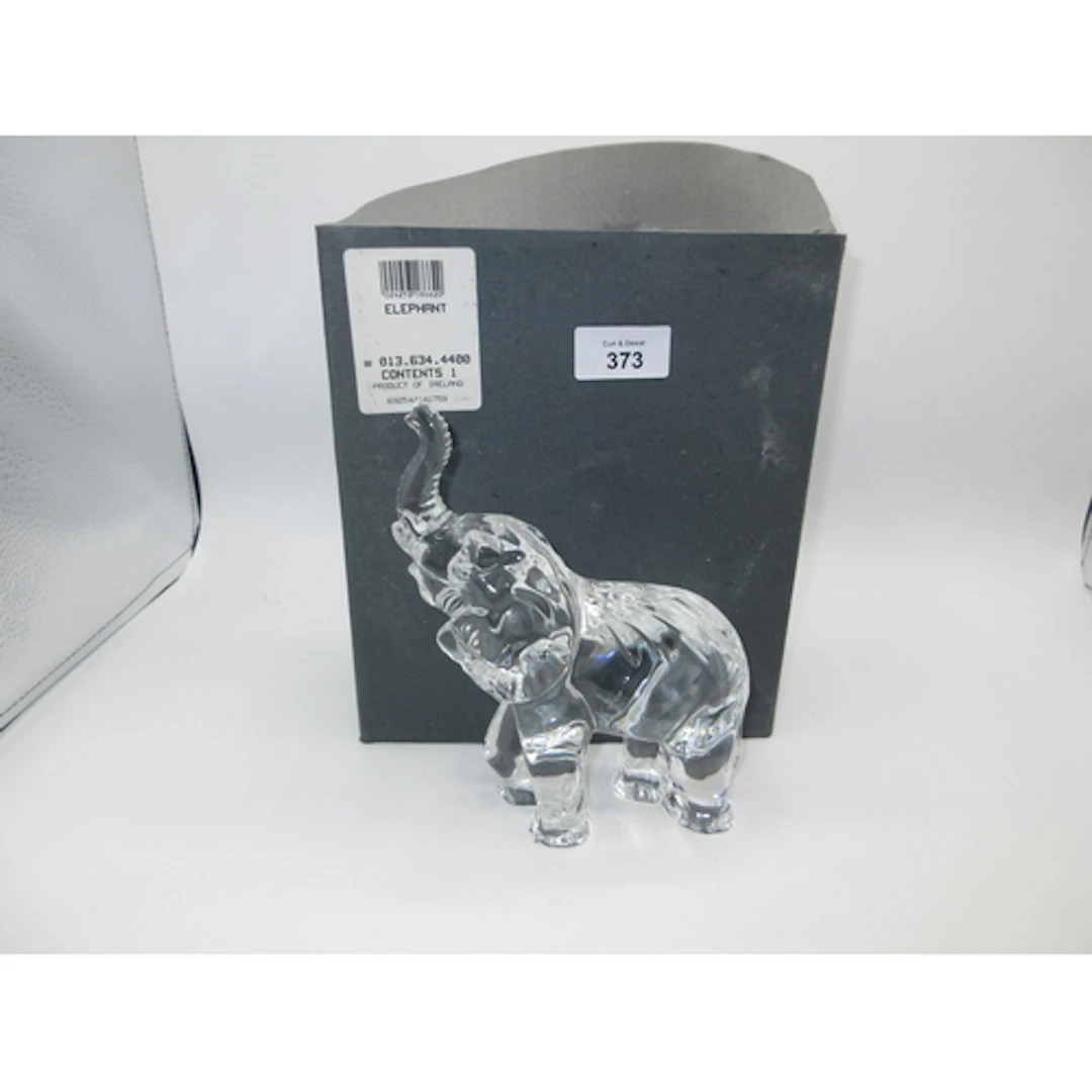 Waterford Crystal Elephant, 17.5cm h