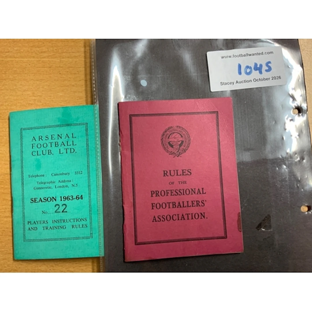 Arsenal Player Admission Tickets: 63/64 former property of J...