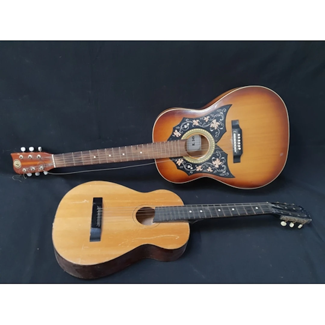 PAIR OF VINTAGE ACOUSTIC GUITARS comprising a Japanese K.34...