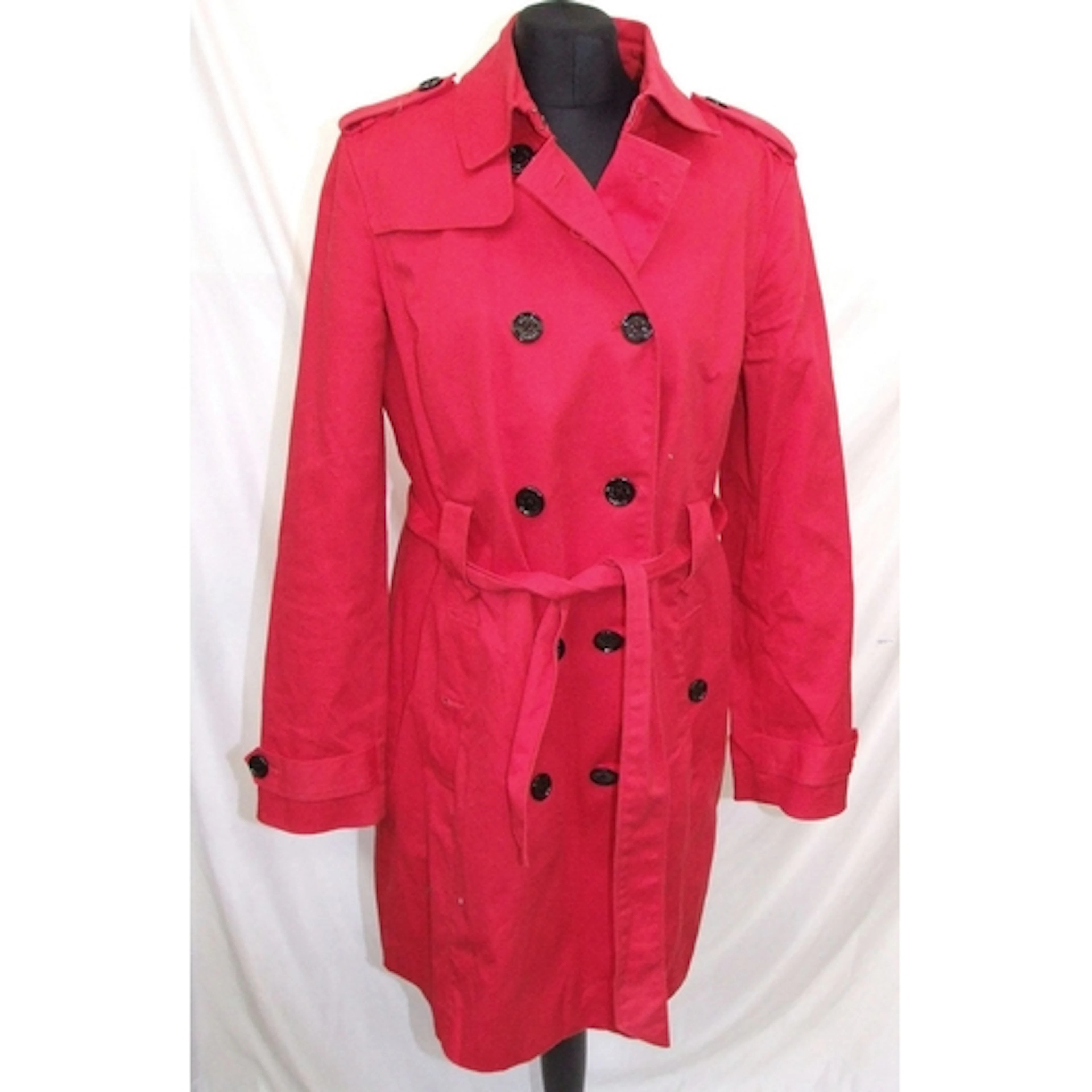 Ladies Armani Exchange Red Belted Mac size L/G