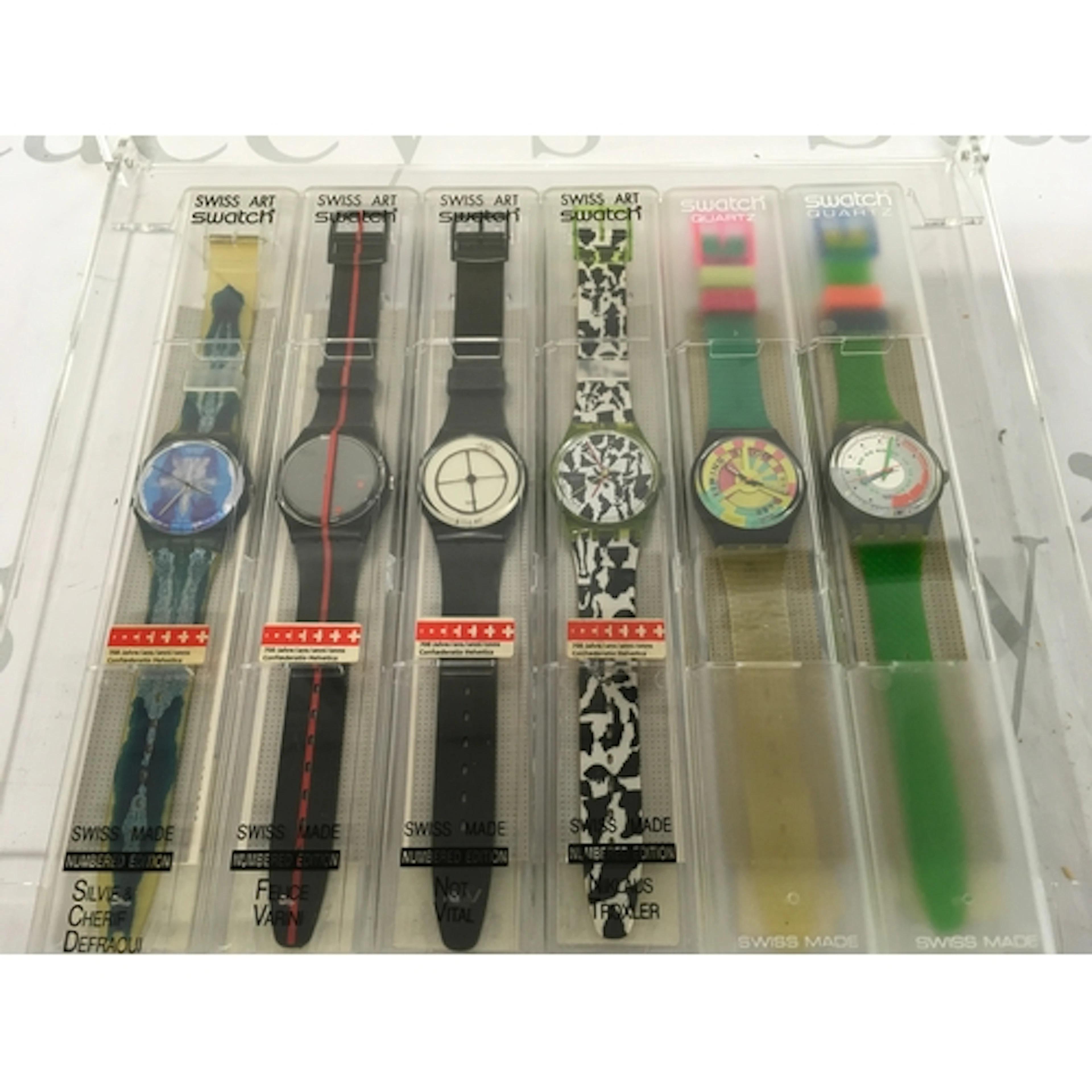 Six swatch watches including Swatch 700th Anniversary S...