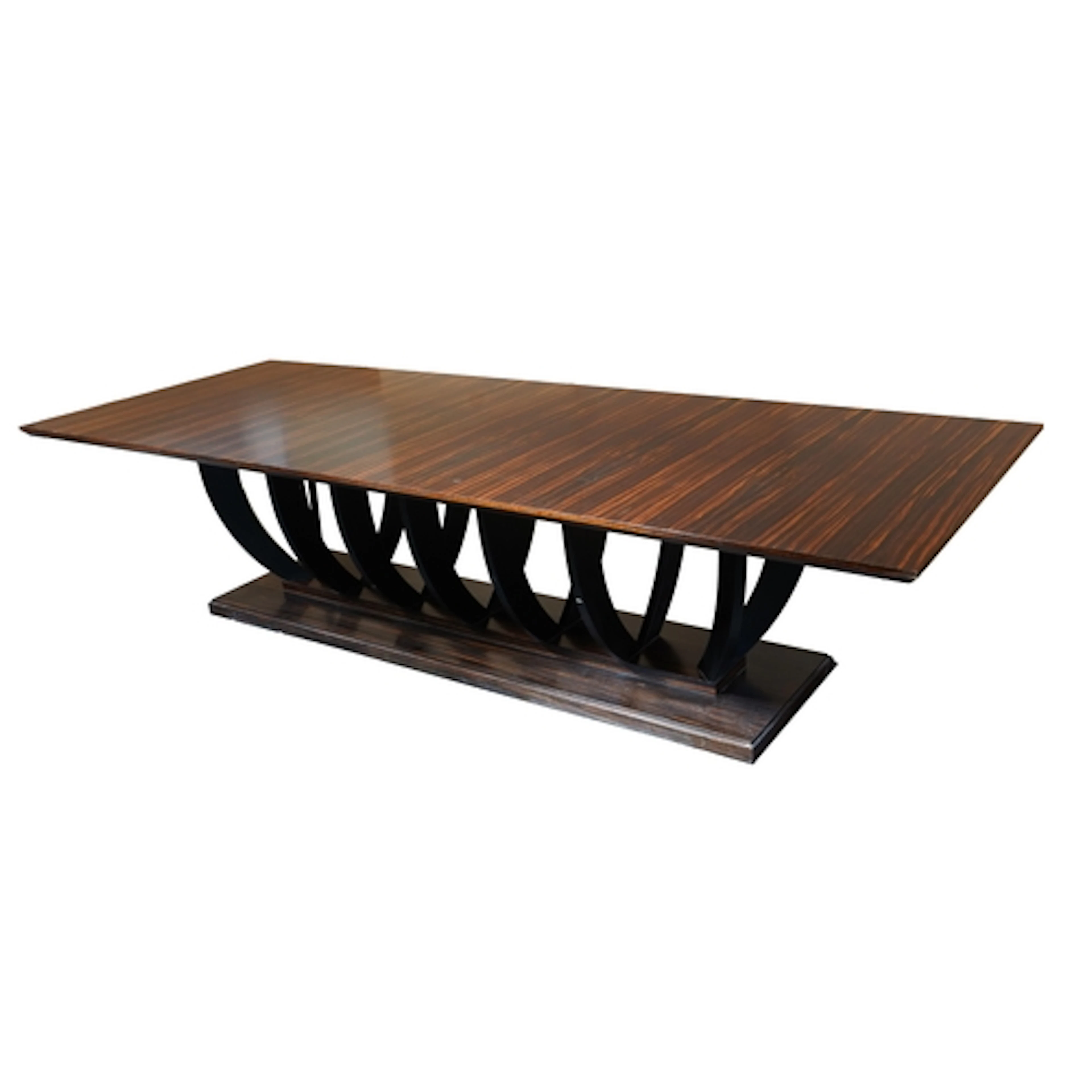 An Art Deco style macassar ebony boardroom/dining table, in ...