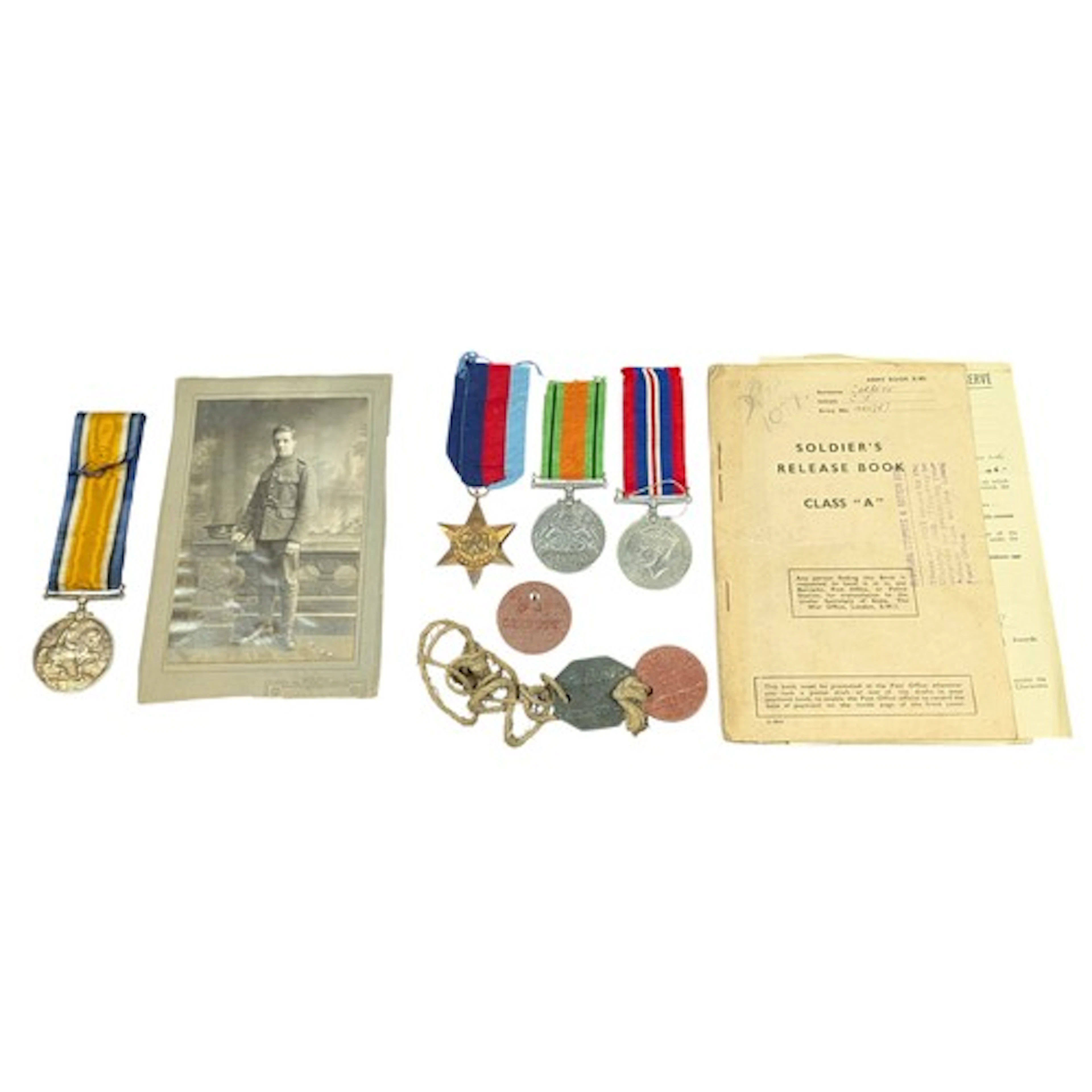 WW1/WW2 family medal & ephemera to include WW1 British War M...