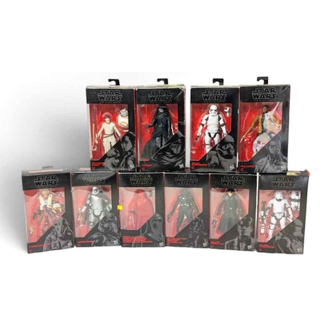 10 x Star Wars Hasbro The Black Series figures, boxed: Kylo ...