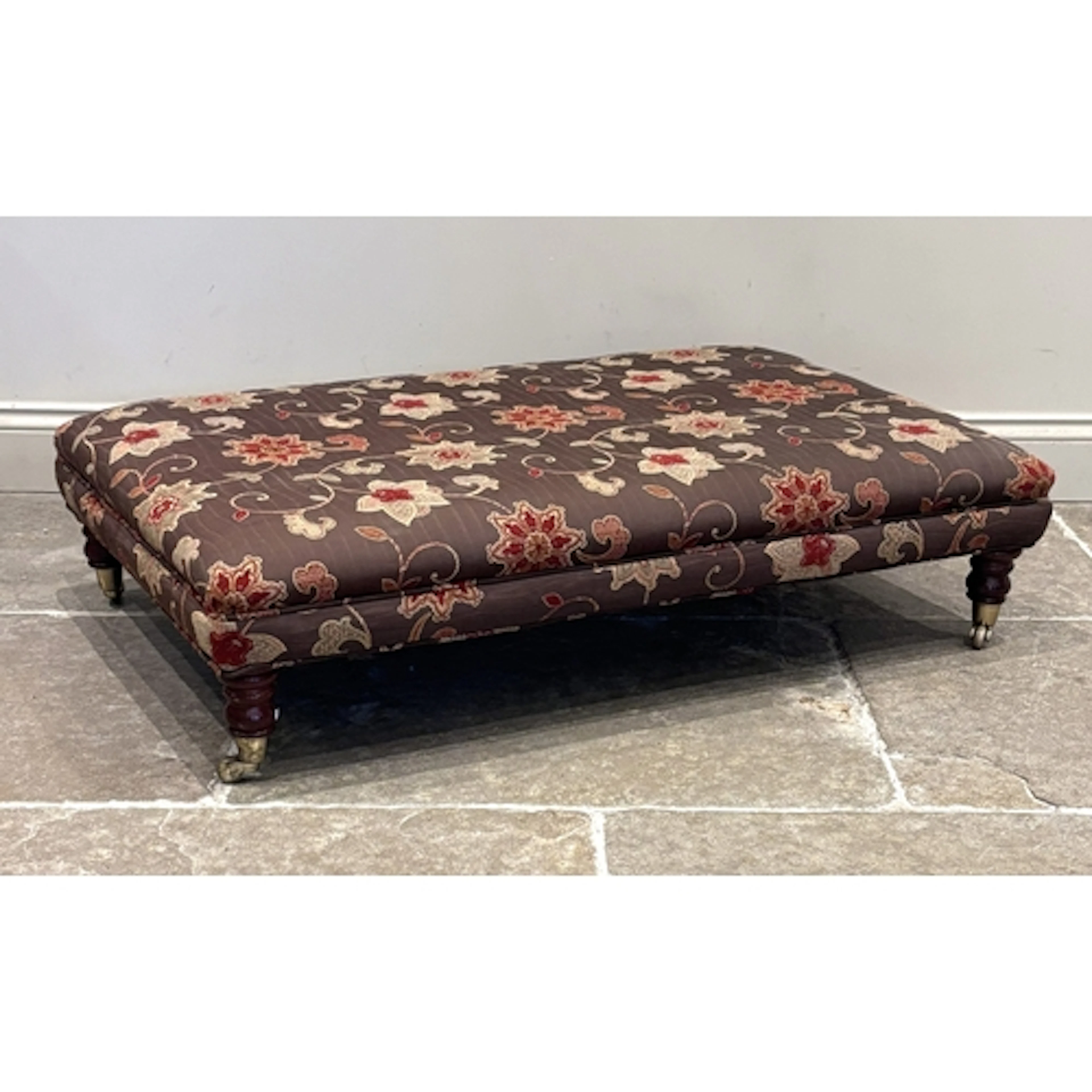 A 19th century style footstool of Country House proportions,...
